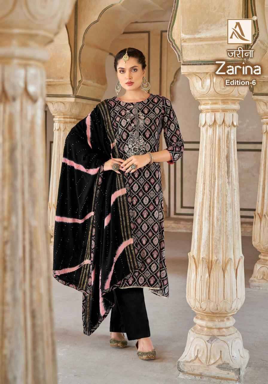 Zarina Vol-6 By Alok Suit 1598-001 To 1598-006 Series Beautiful Festive Suits Colorful Stylish Fancy Casual Wear & Ethnic Wear Pure Viscose Rayon Dresses At Wholesale Price