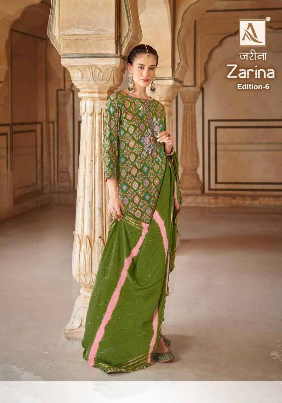 Zarina Vol-6 By Alok Suit 1598-001 To 1598-006 Series Beautiful Festive Suits Colorful Stylish Fancy Casual Wear & Ethnic Wear Pure Viscose Rayon Dresses At Wholesale Price