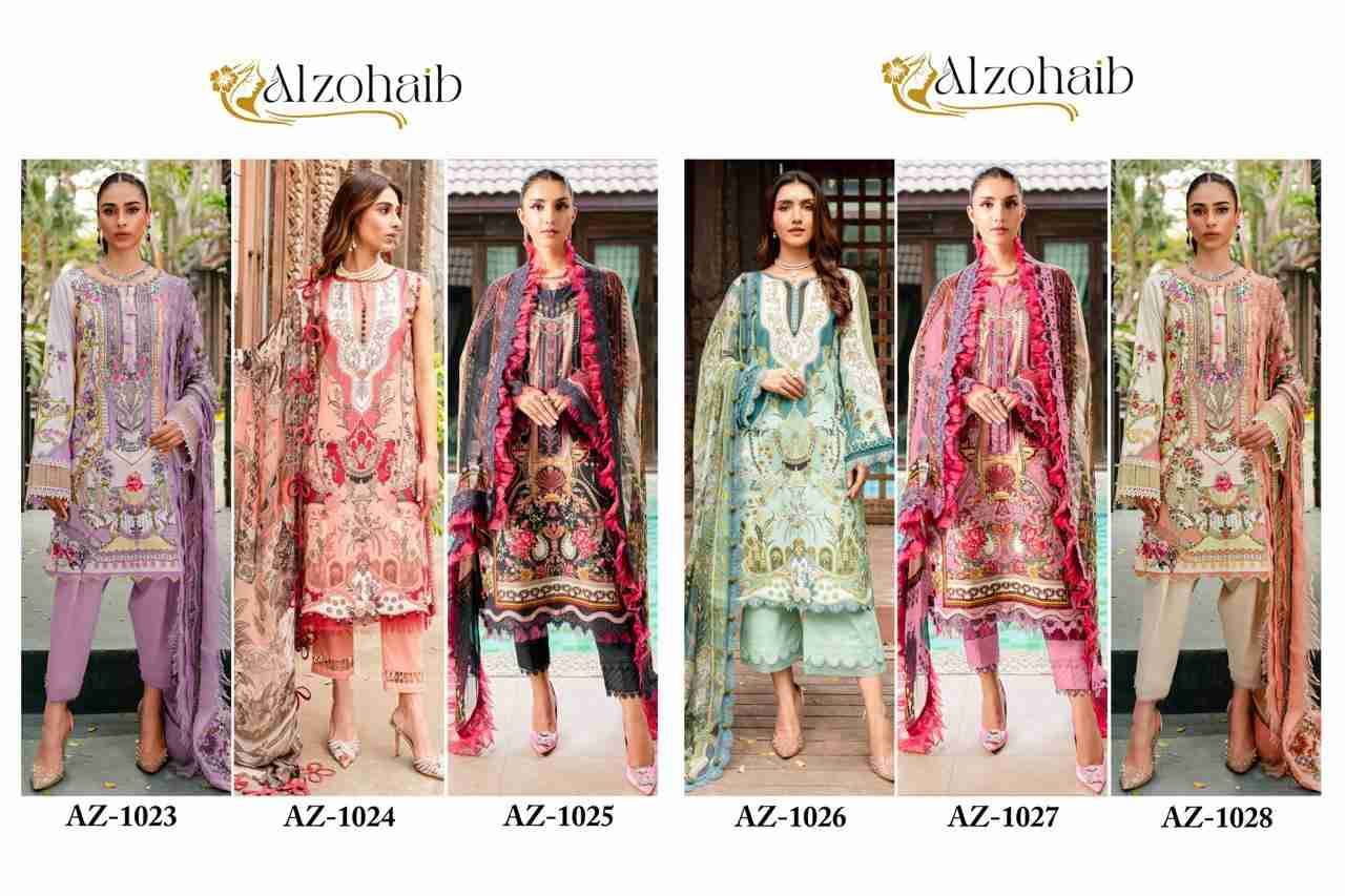 Queen Court Vol-1 By Alzohaib 1023 To 1028 Series Wholesale Designer Pakistani Suits Collection Beautiful Stylish Fancy Colorful Party Wear & Occasional Wear Pure Cotton Print Dresses At Wholesale Price