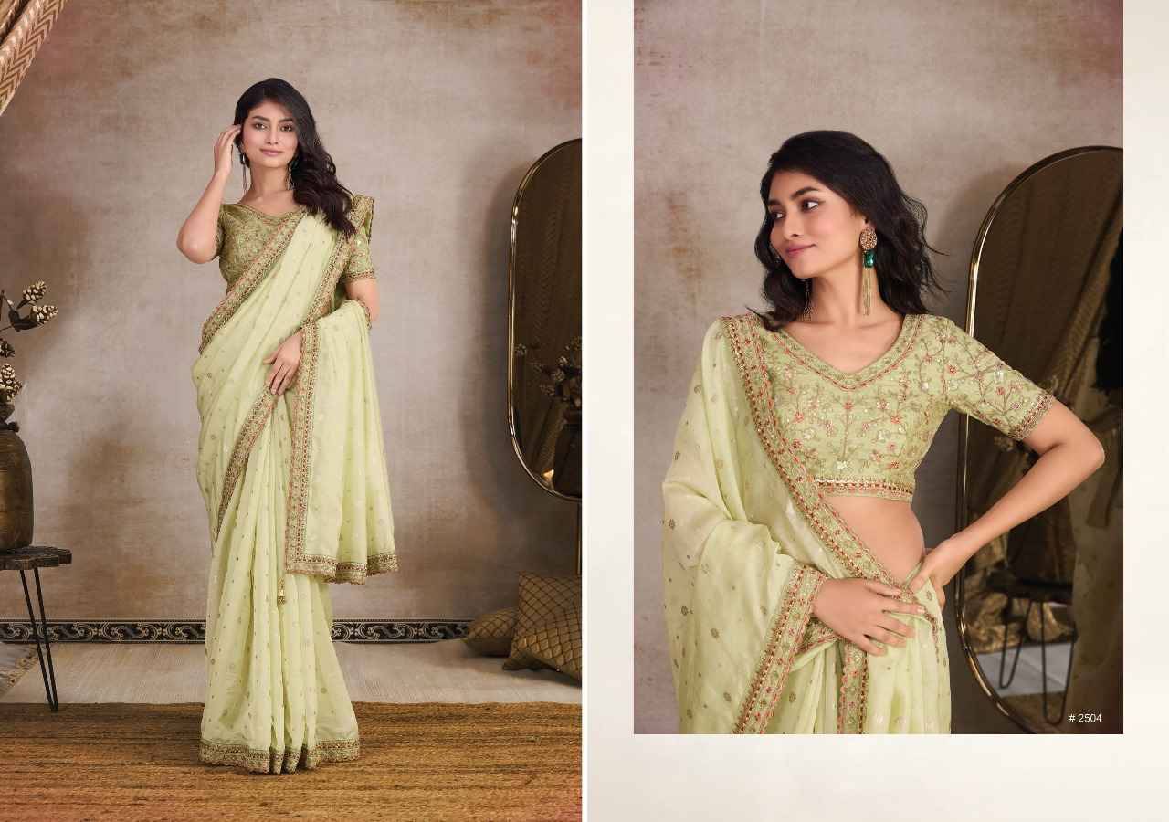 Gulabi By Renik 1001 To 1004 Series Indian Traditional Wear Collection Beautiful Stylish Fancy Colorful Party Wear & Occasional Wear Organza Jacquard Sarees At Wholesale Price