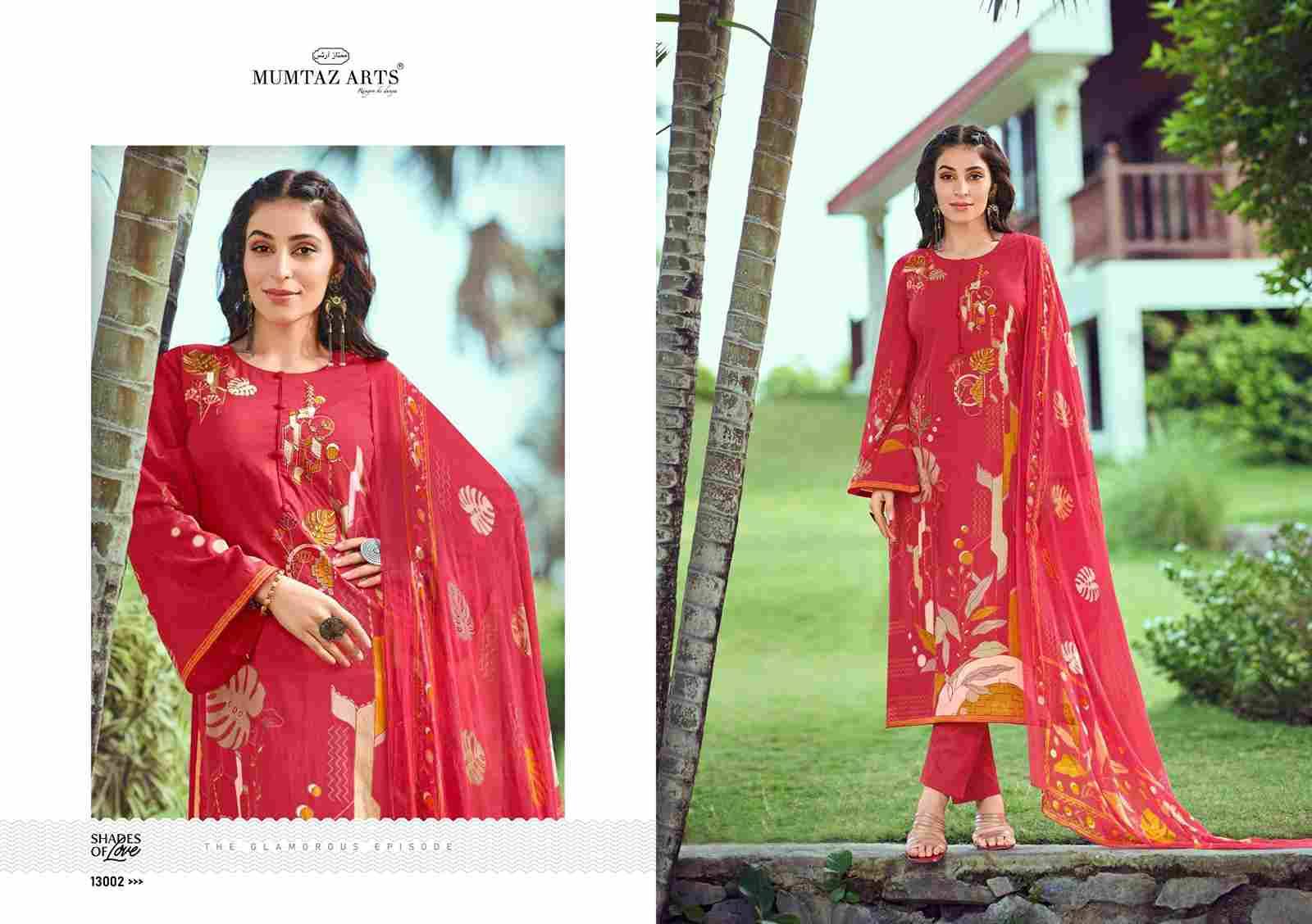 Shades Of Love By Mumtaz Arts 13001 To 13004 Series Beautiful Festive Suits Stylish Fancy Colorful Casual Wear & Ethnic Wear Pure Cambric Cotton Print Dresses At Wholesale Price