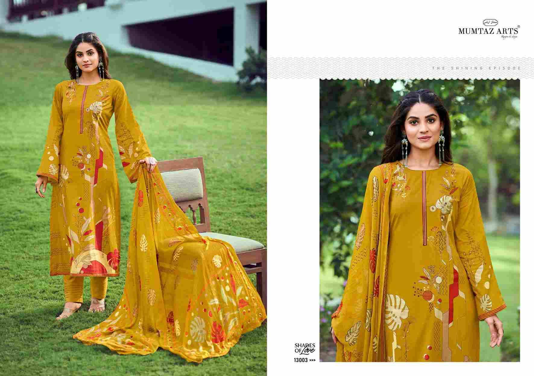 Shades Of Love By Mumtaz Arts 13001 To 13004 Series Beautiful Festive Suits Stylish Fancy Colorful Casual Wear & Ethnic Wear Pure Cambric Cotton Print Dresses At Wholesale Price