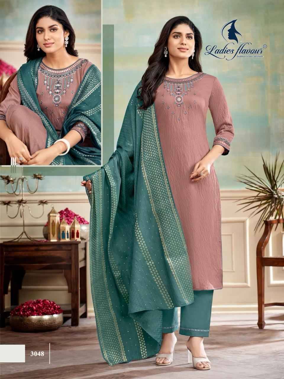 Blue Stone By Ladies Flavour 3043 To 3048 Series Beautiful Festive Suits Stylish Fancy Colorful Casual Wear & Ethnic Wear Viscose Embroidered Dresses At Wholesale Price