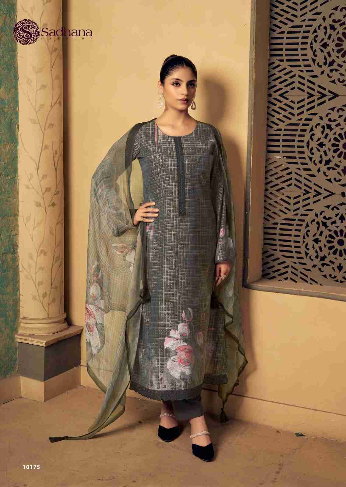 Ahaana By Sadhana Fashion 10173 To 10180 Series Designer Festive Suits Beautiful Fancy Stylish Colorful Party Wear & Occasional Wear Pure Muslin Silk Print Dresses At Wholesale Price