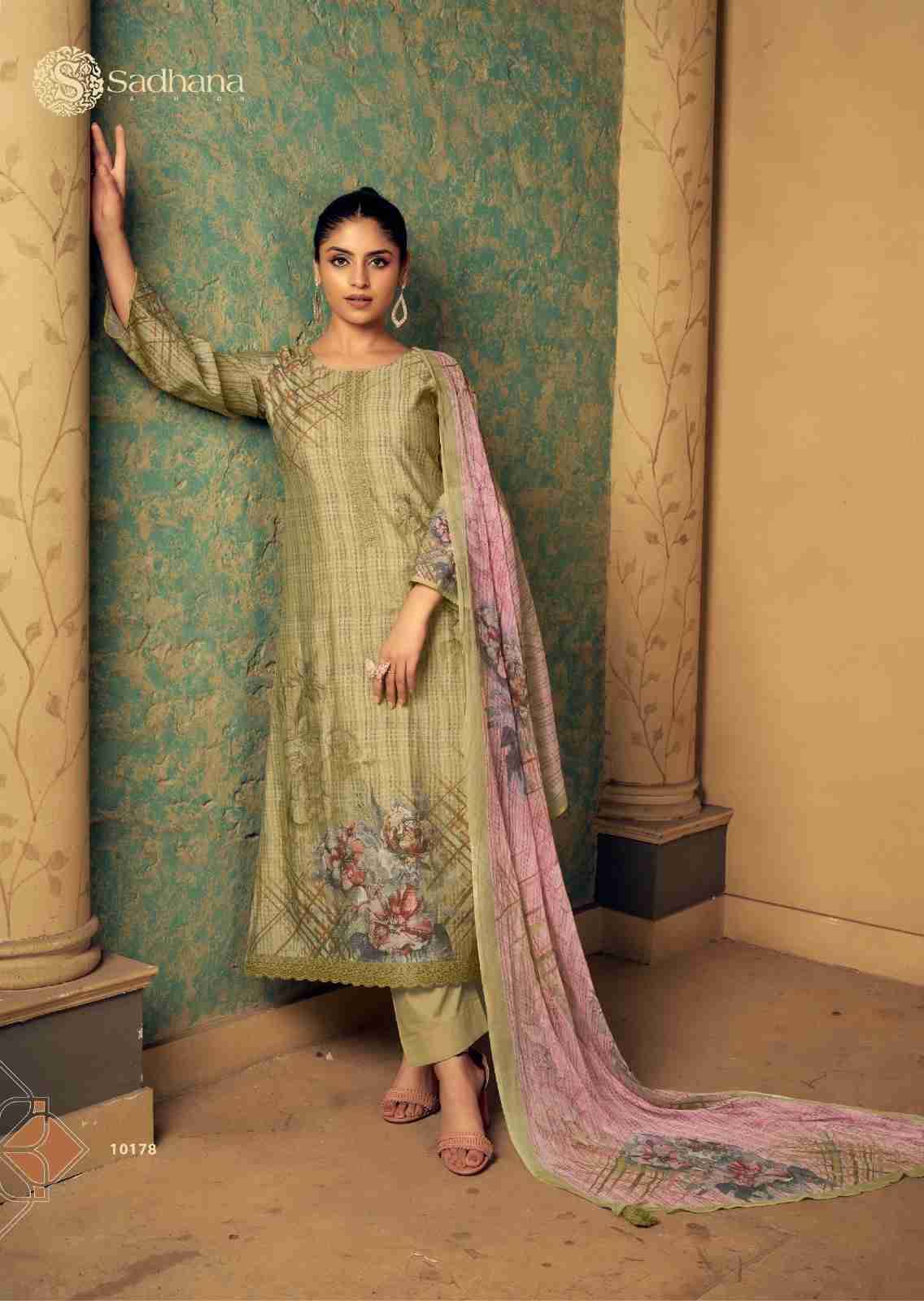 Ahaana By Sadhana Fashion 10173 To 10180 Series Designer Festive Suits Beautiful Fancy Stylish Colorful Party Wear & Occasional Wear Pure Muslin Silk Print Dresses At Wholesale Price