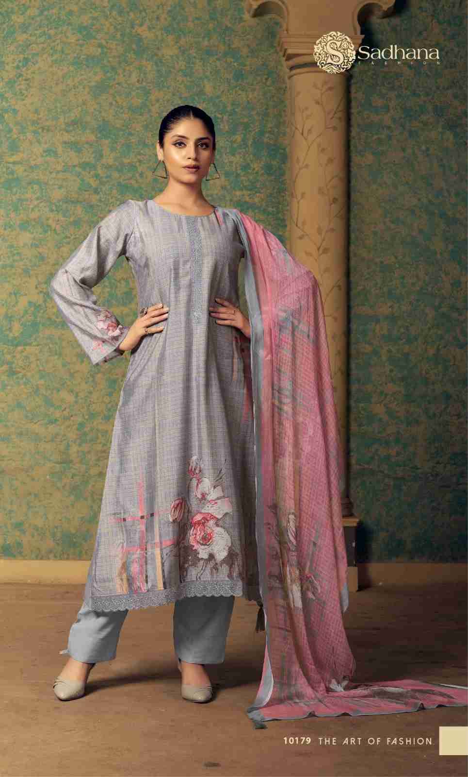 Ahaana By Sadhana Fashion 10173 To 10180 Series Designer Festive Suits Beautiful Fancy Stylish Colorful Party Wear & Occasional Wear Pure Muslin Silk Print Dresses At Wholesale Price