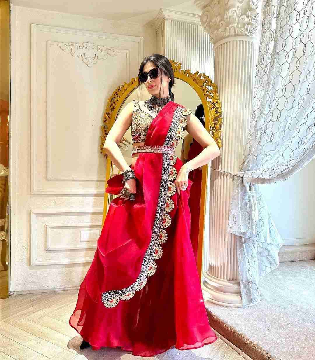 K-1322 By Fashid Wholesale Sharara Suits Beautiful Fancy Colorful Stylish Party Wear & Occasional Wear Organza Silk Dresses At Wholesale Price