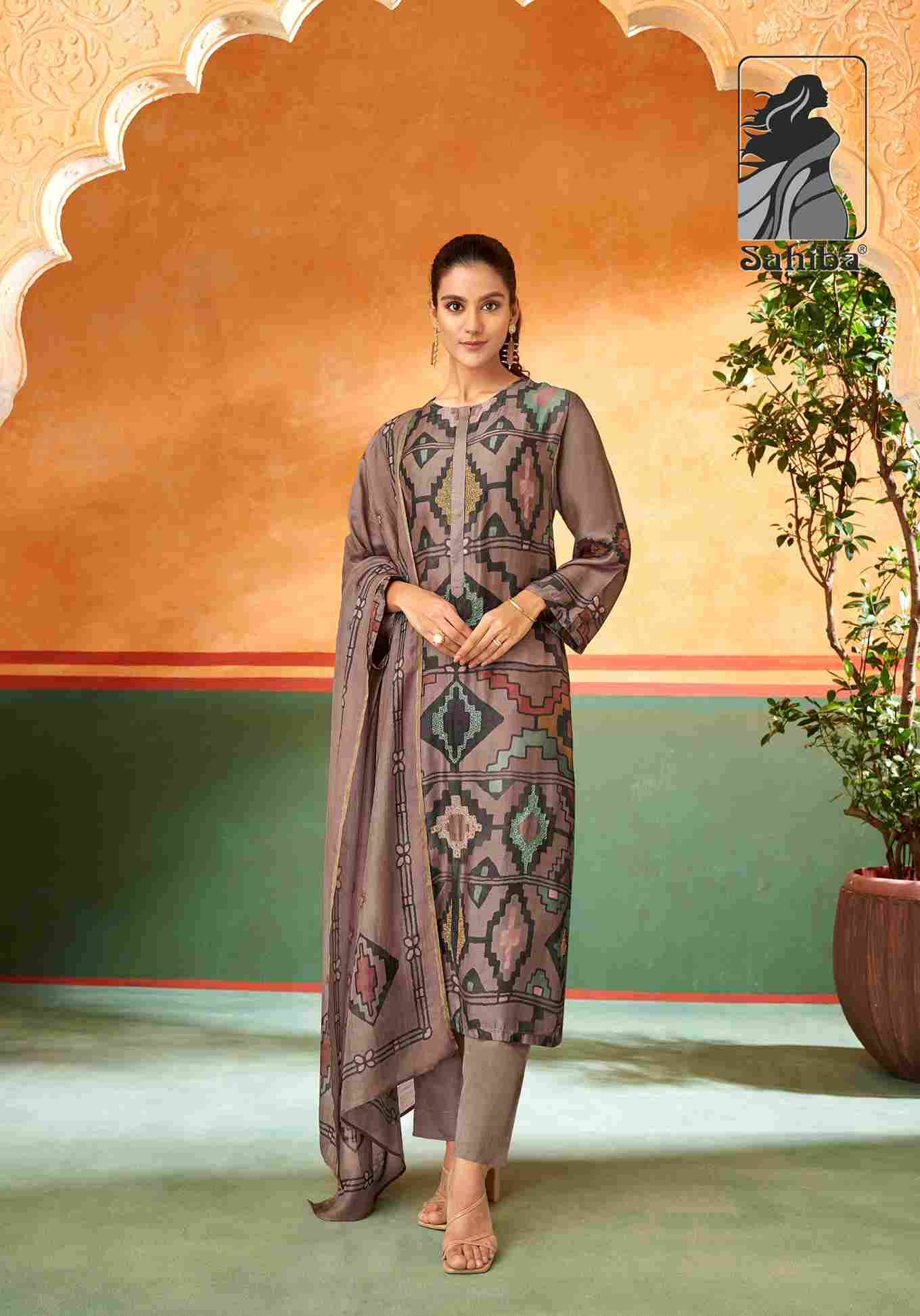 Maysa By Sahiba Fabrics Beautiful Festive Suits Colorful Stylish Fancy Casual Wear & Ethnic Wear Muslin Silk Print Dresses At Wholesale Price