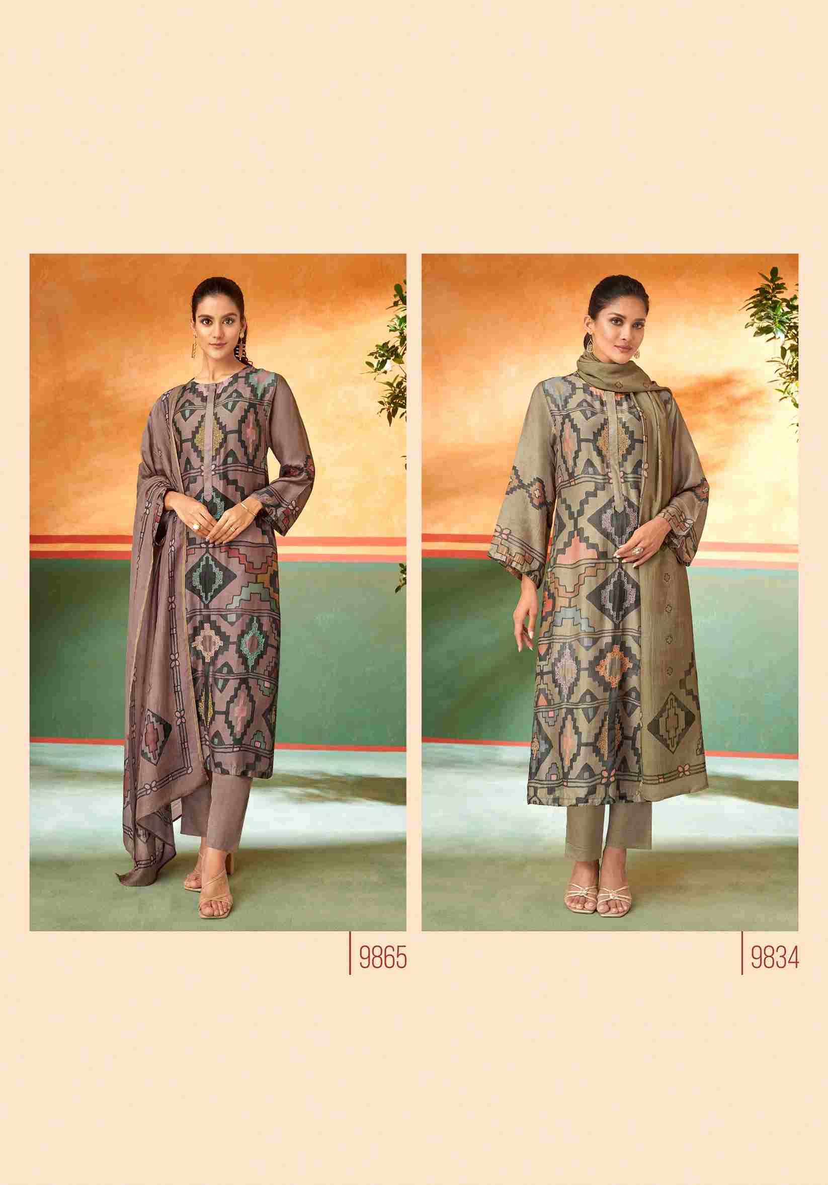 Maysa By Sahiba Fabrics Beautiful Festive Suits Colorful Stylish Fancy Casual Wear & Ethnic Wear Muslin Silk Print Dresses At Wholesale Price