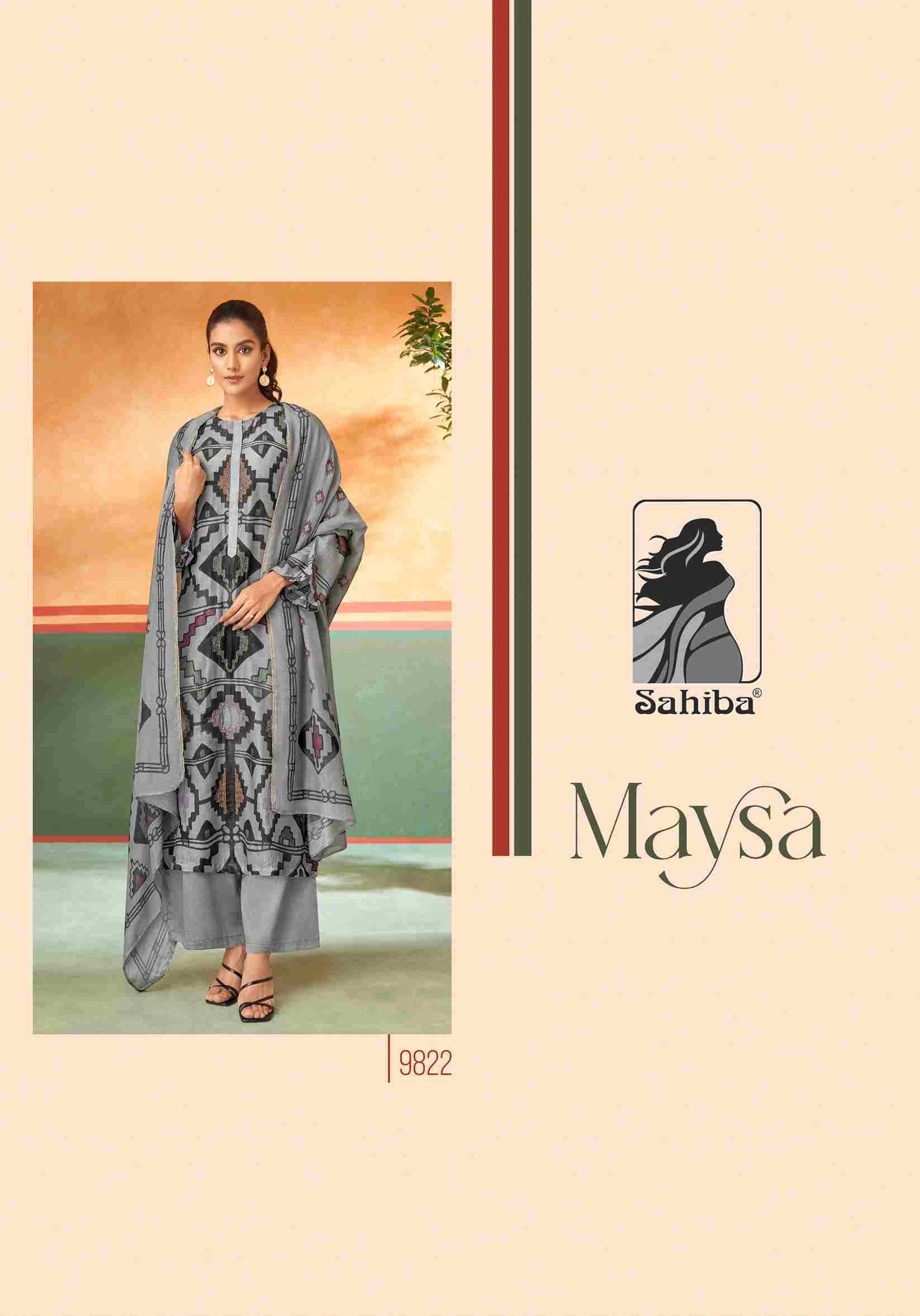 Maysa By Sahiba Fabrics Beautiful Festive Suits Colorful Stylish Fancy Casual Wear & Ethnic Wear Muslin Silk Print Dresses At Wholesale Price