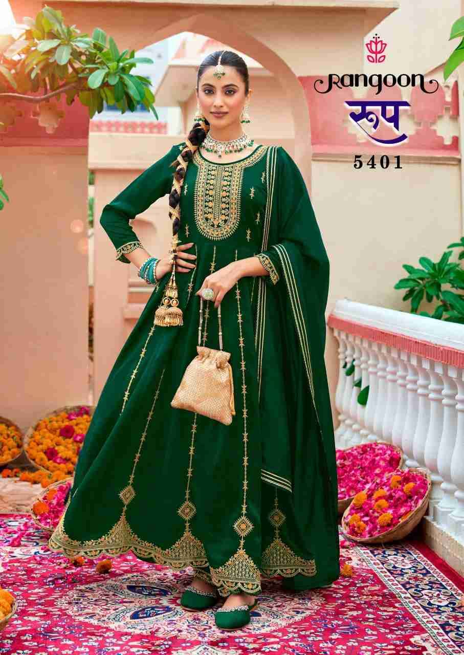 Roop By Rangoon 5401 To 5404 Series Beautiful Anarkali Suits Colorful Stylish Fancy Casual Wear & Ethnic Wear Silk With Work Dresses At Wholesale Price