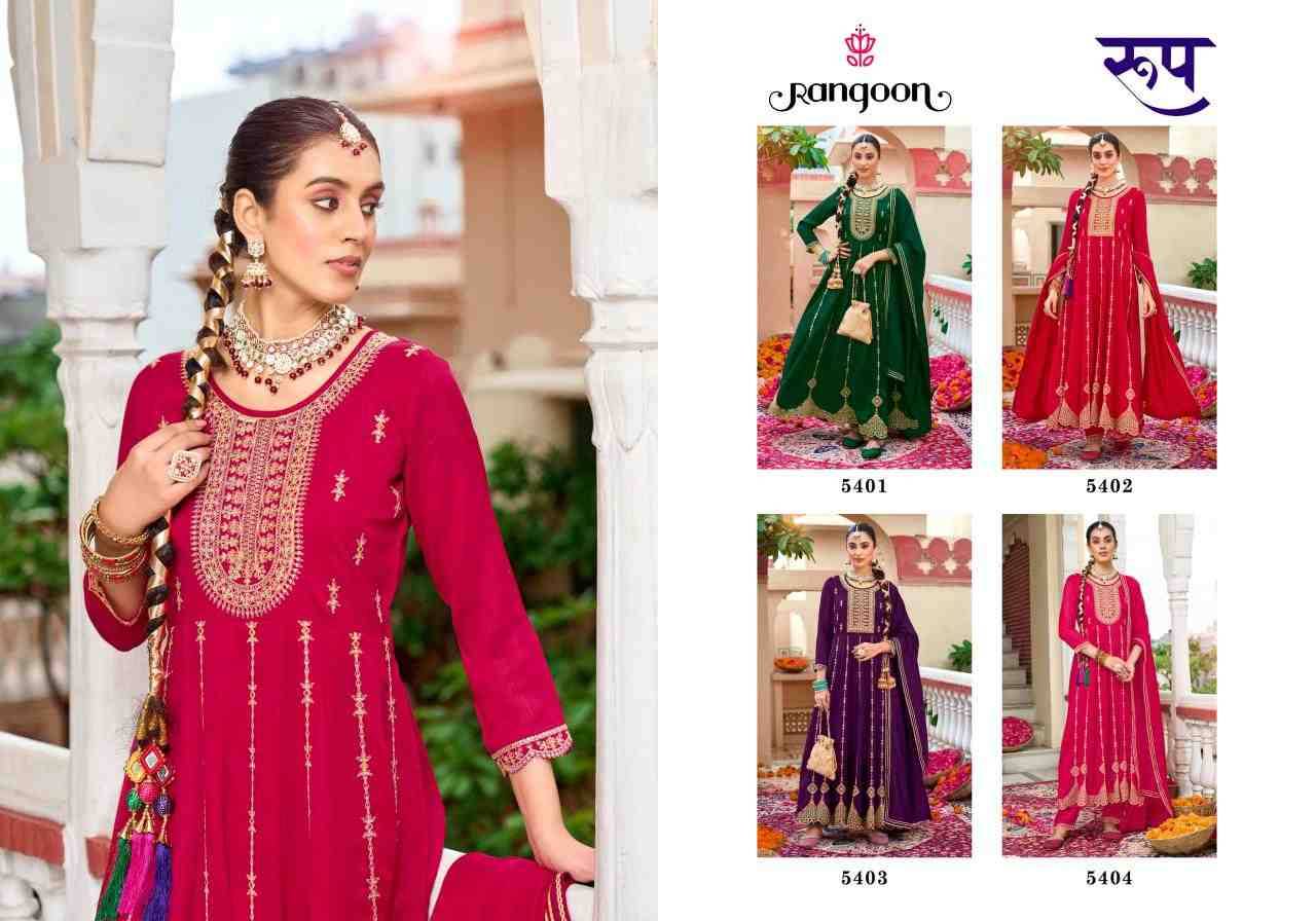 Roop By Rangoon 5401 To 5404 Series Beautiful Anarkali Suits Colorful Stylish Fancy Casual Wear & Ethnic Wear Silk With Work Dresses At Wholesale Price