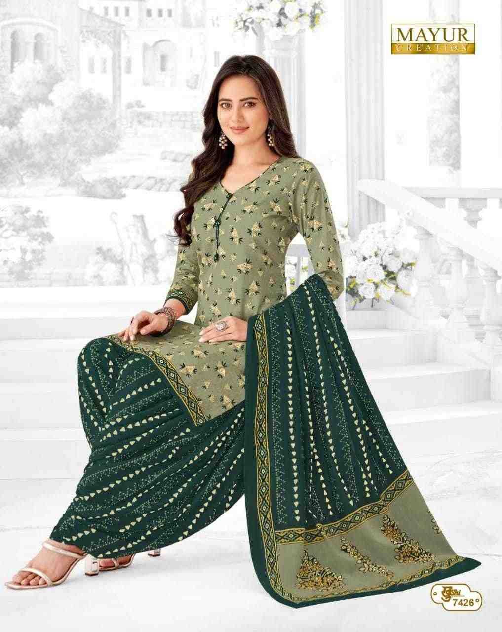 Khushi Vol-74 By Mayur Creation 7401 To 7426 Series Beautiful Stylish Festive Suits Fancy Colorful Casual Wear & Ethnic Wear & Ready To Wear Heavy Cotton Print Dresses At Wholesale Price