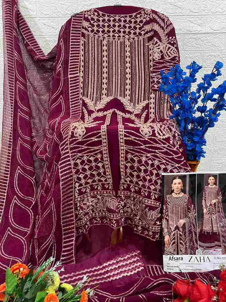 Afsara Vol-3 By Zaha 10349-A To 10349-D Series Beautiful Pakistani Suits Stylish Fancy Colorful Party Wear & Occasional Wear Faux Georgette With Embroidery Dresses At Wholesale Price