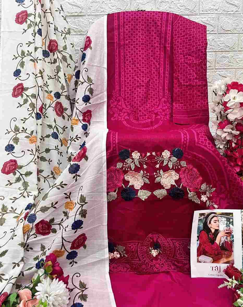 Taj Hit Design 530 By Taj Creation Beautiful Pakistani Suits Colorful Stylish Fancy Casual Wear & Ethnic Wear Pure Cotton Print With Embroidered Dresses At Wholesale Price