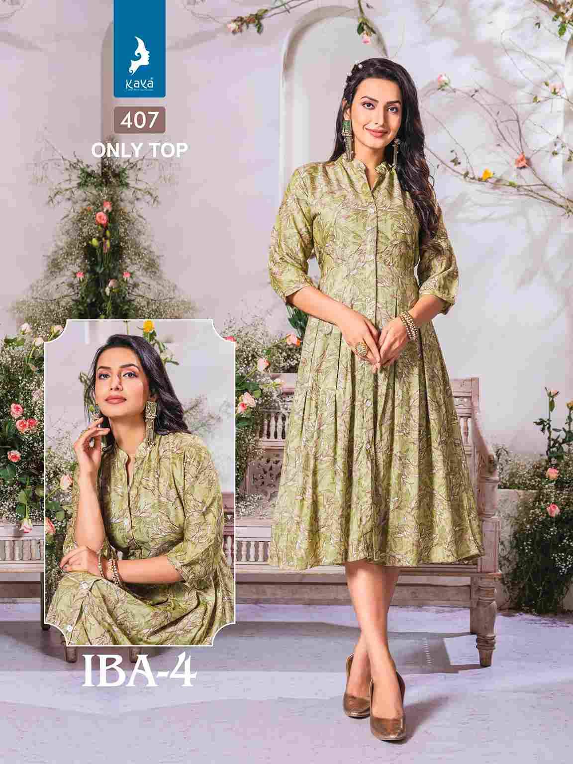 Iba Vol-4 By Kaya 401 To 408 Series Beautiful Stylish Fancy Colorful Casual Wear & Ethnic Wear & Ready To Wear Capsule Print Gowns At Wholesale Price