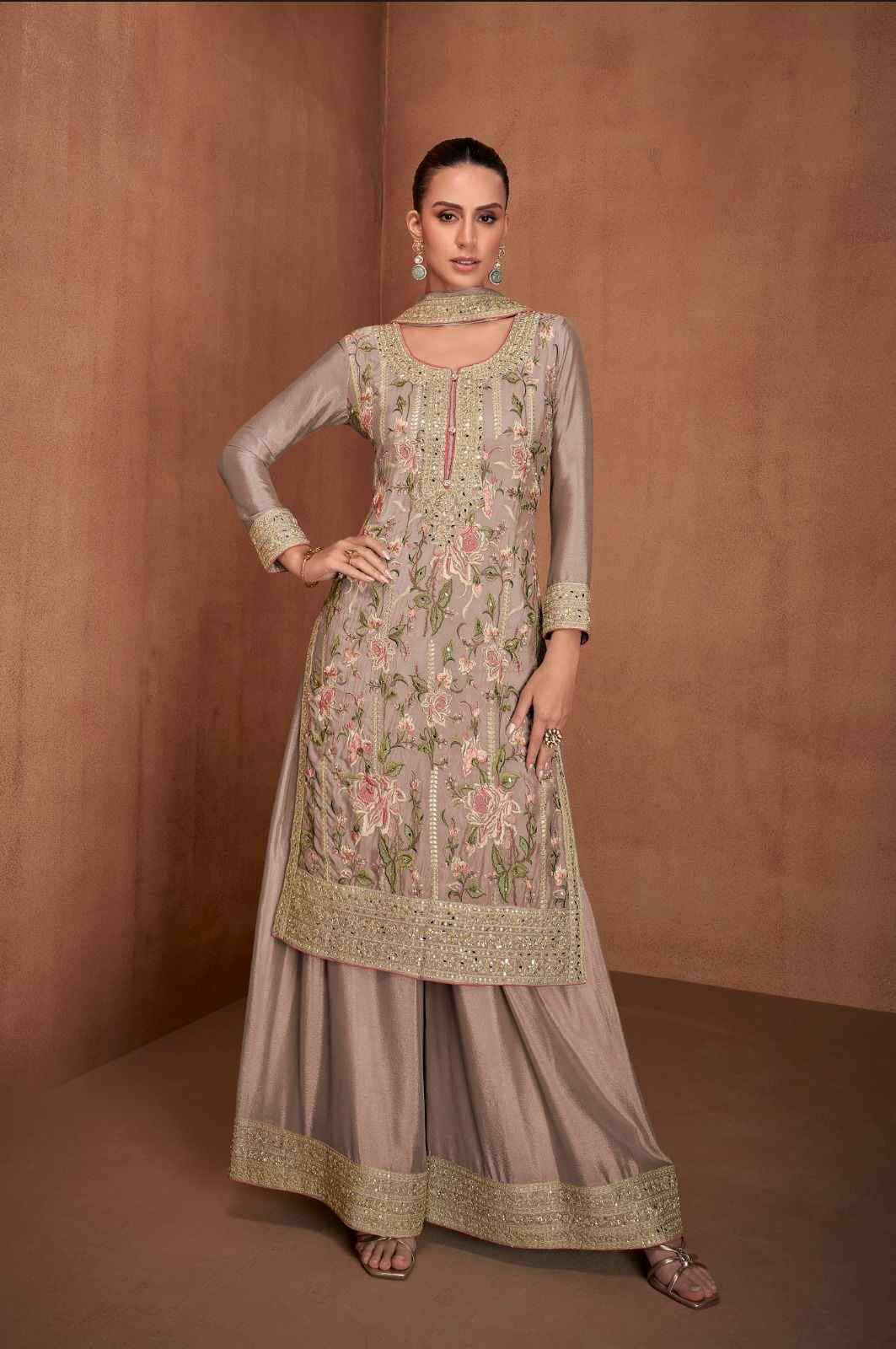 Vanya By Gulkayra Designer 7478-A To 7478-C Series Beautiful Sharara Suits Colorful Stylish Fancy Casual Wear & Ethnic Wear Chinnon Dresses At Wholesale Price