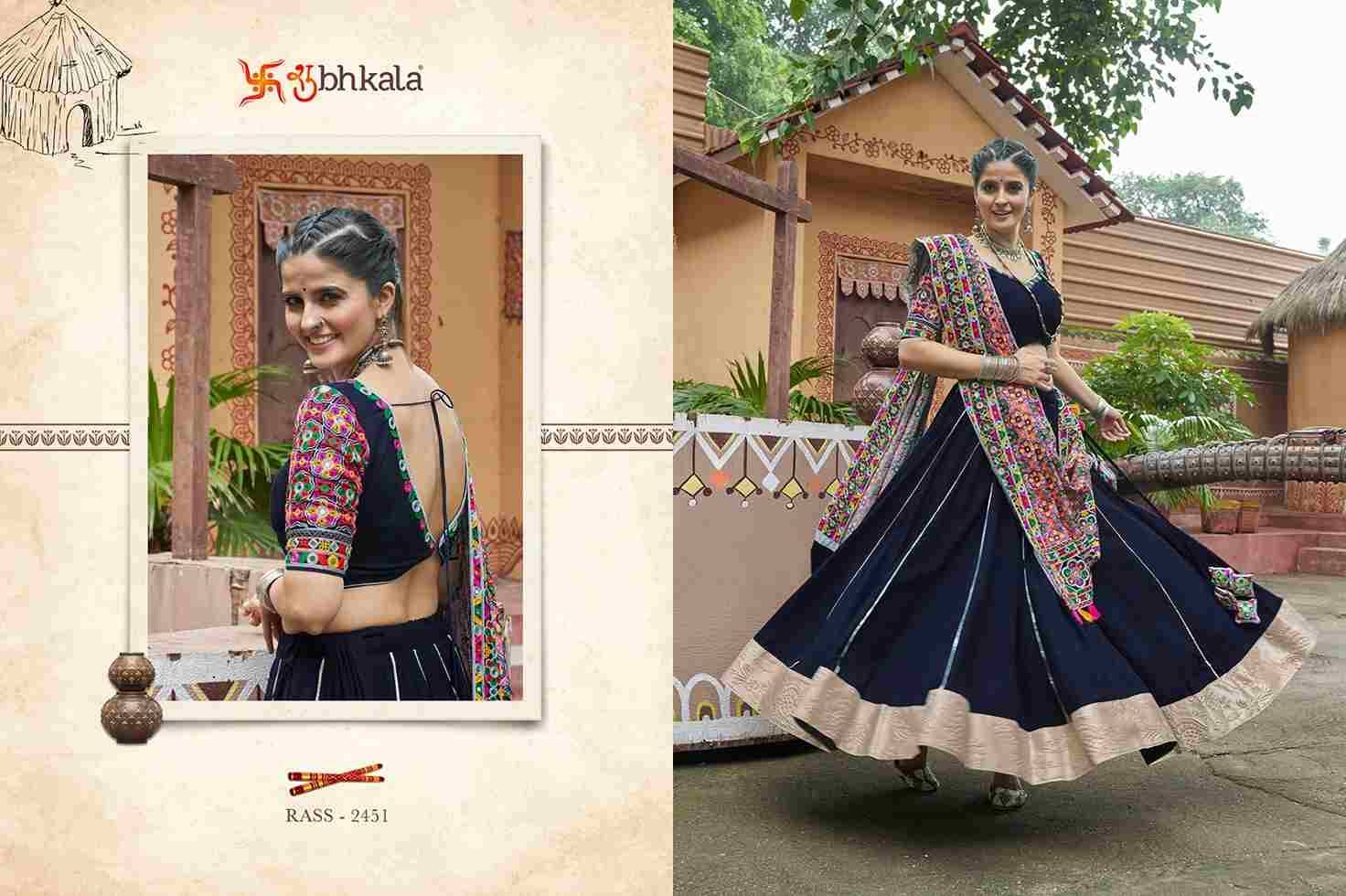 Raas Vol-16 By Shubhkala 2451 To 2456 Series Navratri Wear Collection Beautiful Stylish Colorful Fancy Party Wear & Occasional Wear Fancy Lehengas At Wholesale Price