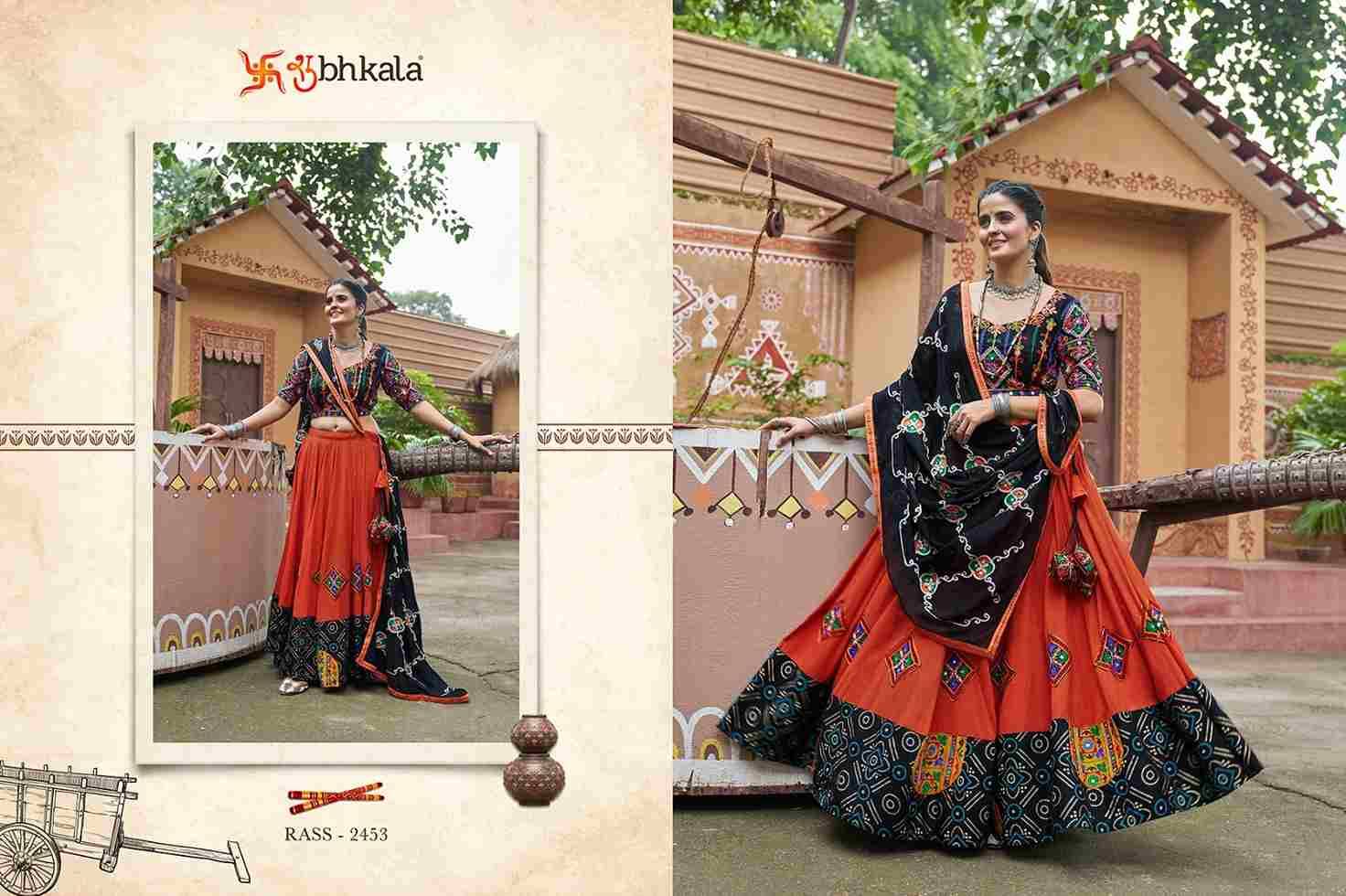 Raas Vol-16 By Shubhkala 2451 To 2456 Series Navratri Wear Collection Beautiful Stylish Colorful Fancy Party Wear & Occasional Wear Fancy Lehengas At Wholesale Price