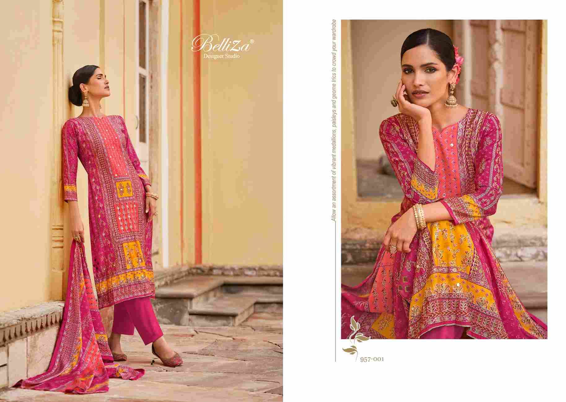 Nusrat By Belliza 957-001 To 957-006 Series Beautiful Festive Suits Stylish Fancy Colorful Casual Wear & Ethnic Wear Pure Viscose Muslin Print Dresses At Wholesale Price