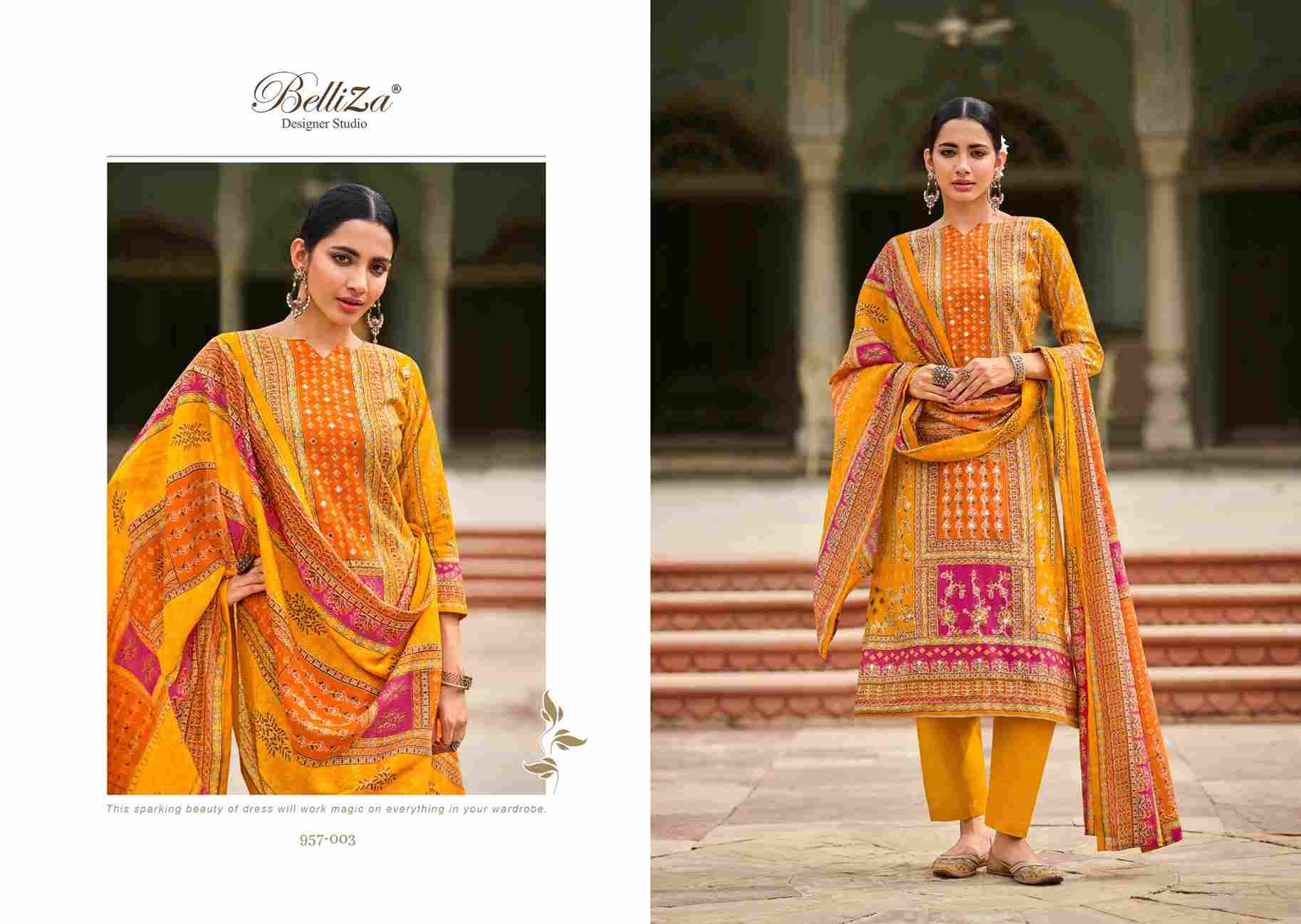 Nusrat By Belliza 957-001 To 957-006 Series Beautiful Festive Suits Stylish Fancy Colorful Casual Wear & Ethnic Wear Pure Viscose Muslin Print Dresses At Wholesale Price