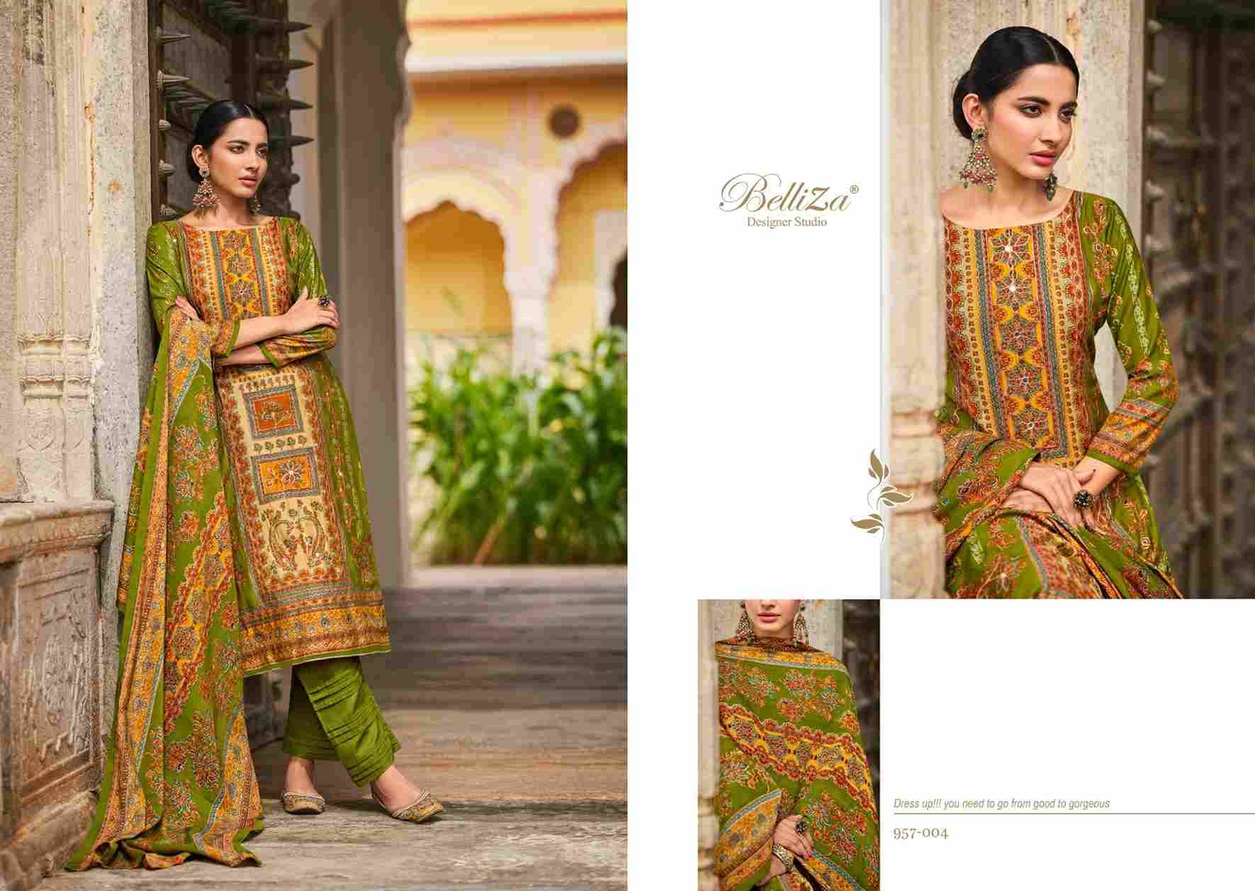 Nusrat By Belliza 957-001 To 957-006 Series Beautiful Festive Suits Stylish Fancy Colorful Casual Wear & Ethnic Wear Pure Viscose Muslin Print Dresses At Wholesale Price