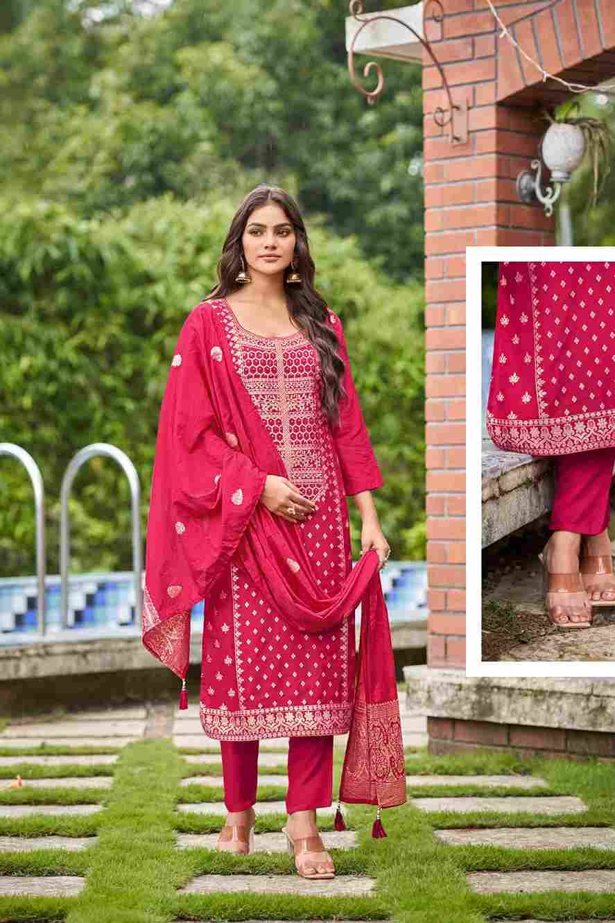 Banarasi By Ossm 1001 To 1006 Series Beautiful Stylish Festive Suits Fancy Colorful Casual Wear & Ethnic Wear & Ready To Wear Viscose Silk Jacquard Dresses At Wholesale Price