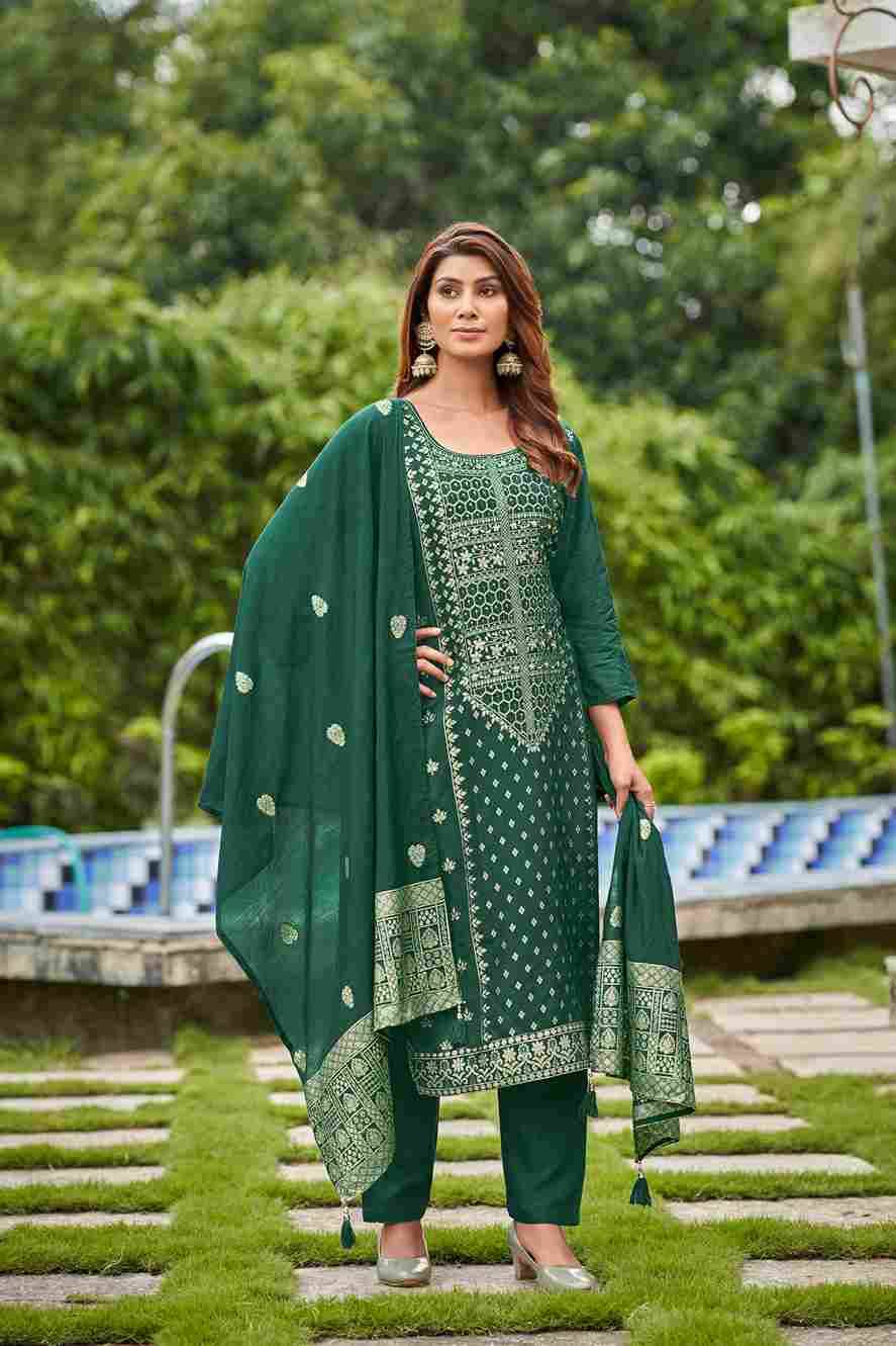 Banarasi By Ossm 1001 To 1006 Series Beautiful Stylish Festive Suits Fancy Colorful Casual Wear & Ethnic Wear & Ready To Wear Viscose Silk Jacquard Dresses At Wholesale Price