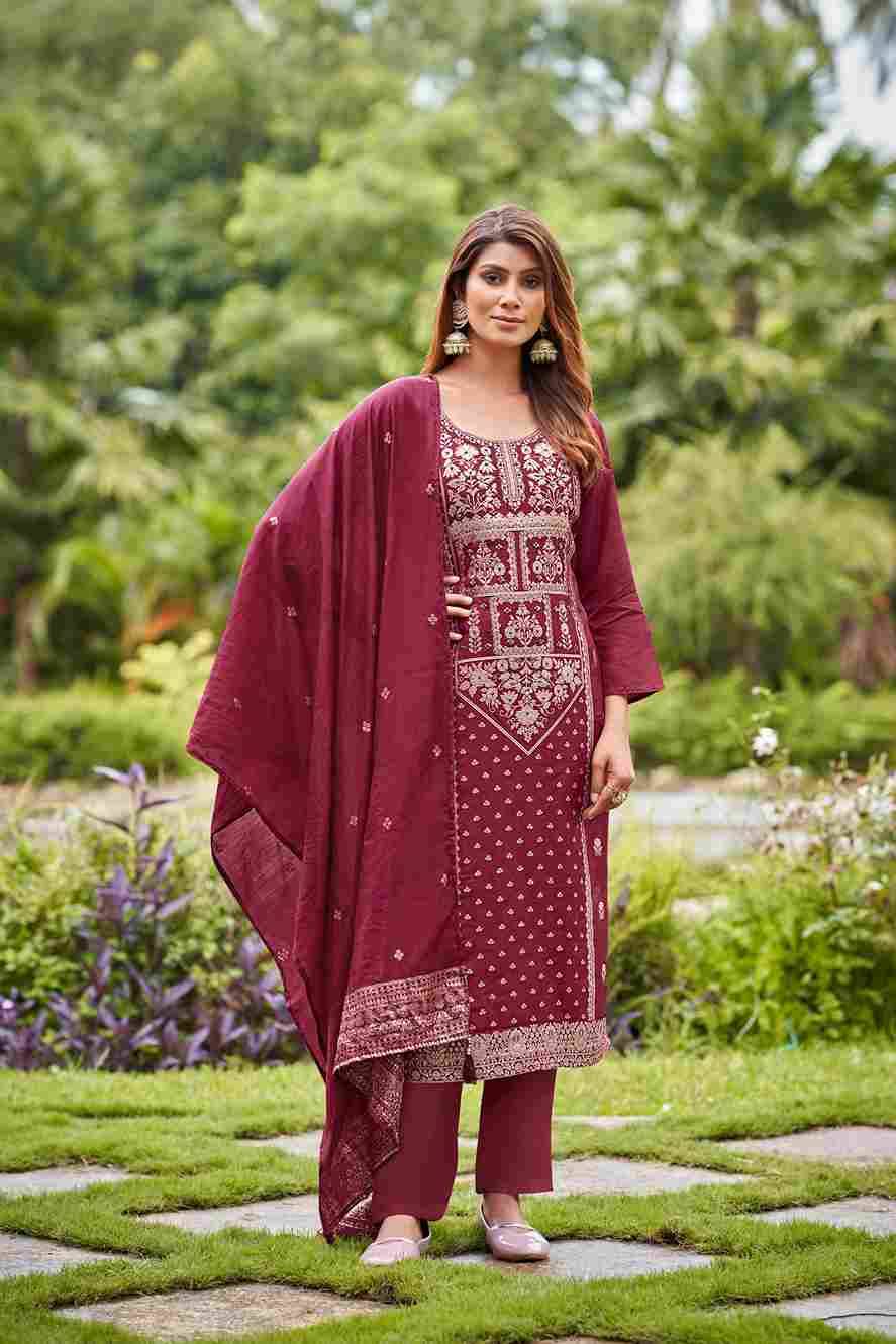 Banarasi By Ossm 1001 To 1006 Series Beautiful Stylish Festive Suits Fancy Colorful Casual Wear & Ethnic Wear & Ready To Wear Viscose Silk Jacquard Dresses At Wholesale Price