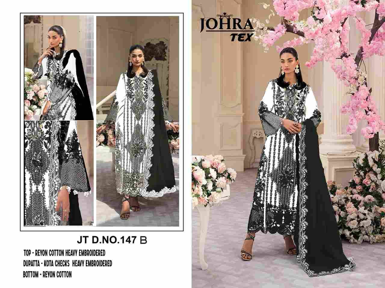 Johra Hit Design 148-B By Johra Tex Beautiful Pakistani Suits Colorful Stylish Fancy Casual Wear & Ethnic Wear Rayon Cotton Embroidered Dresses At Wholesale Price