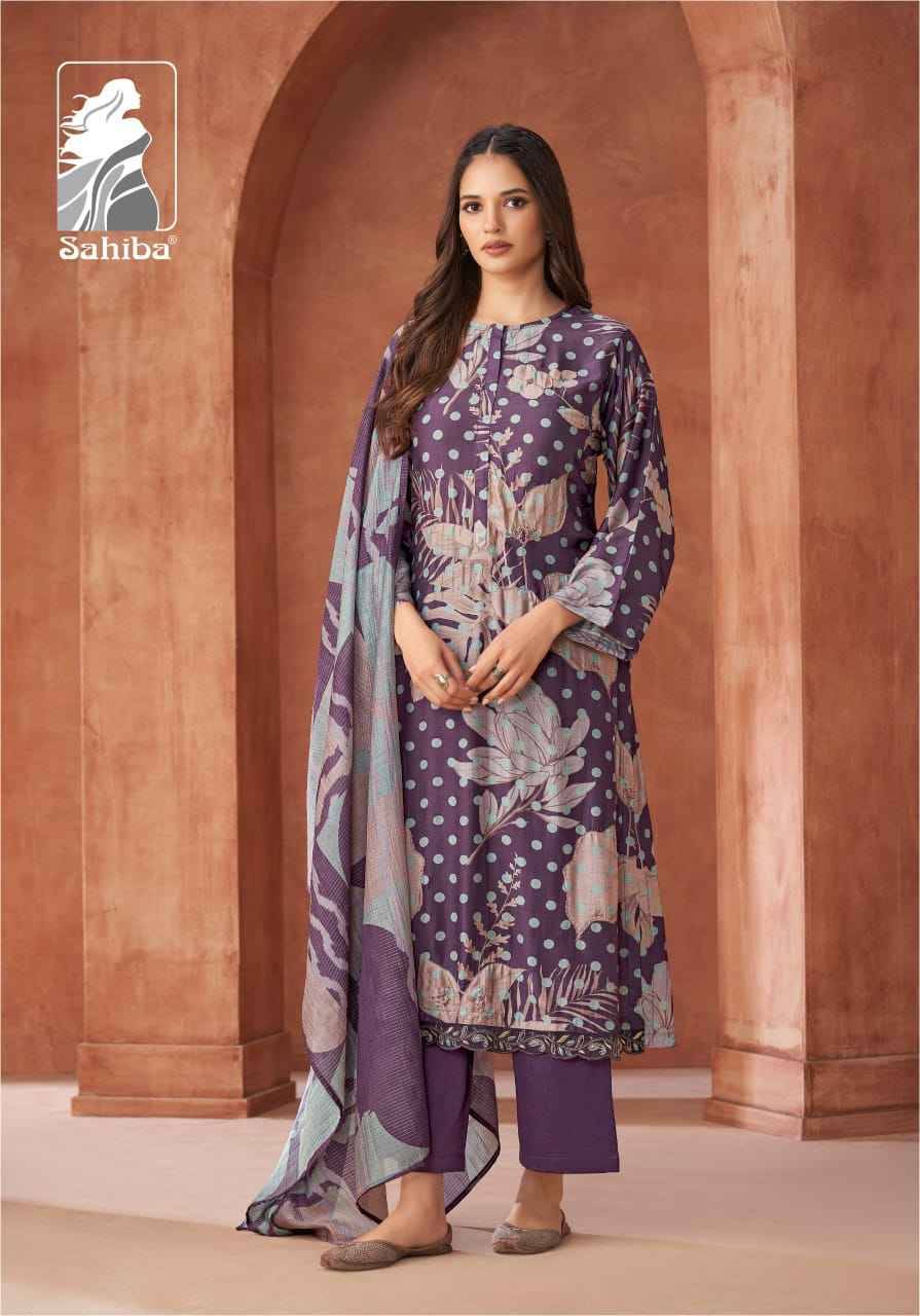 Miraya By Sahiba Fabrics Beautiful Festive Suits Colorful Stylish Fancy Casual Wear & Ethnic Wear Muslin Silk Dresses At Wholesale Price