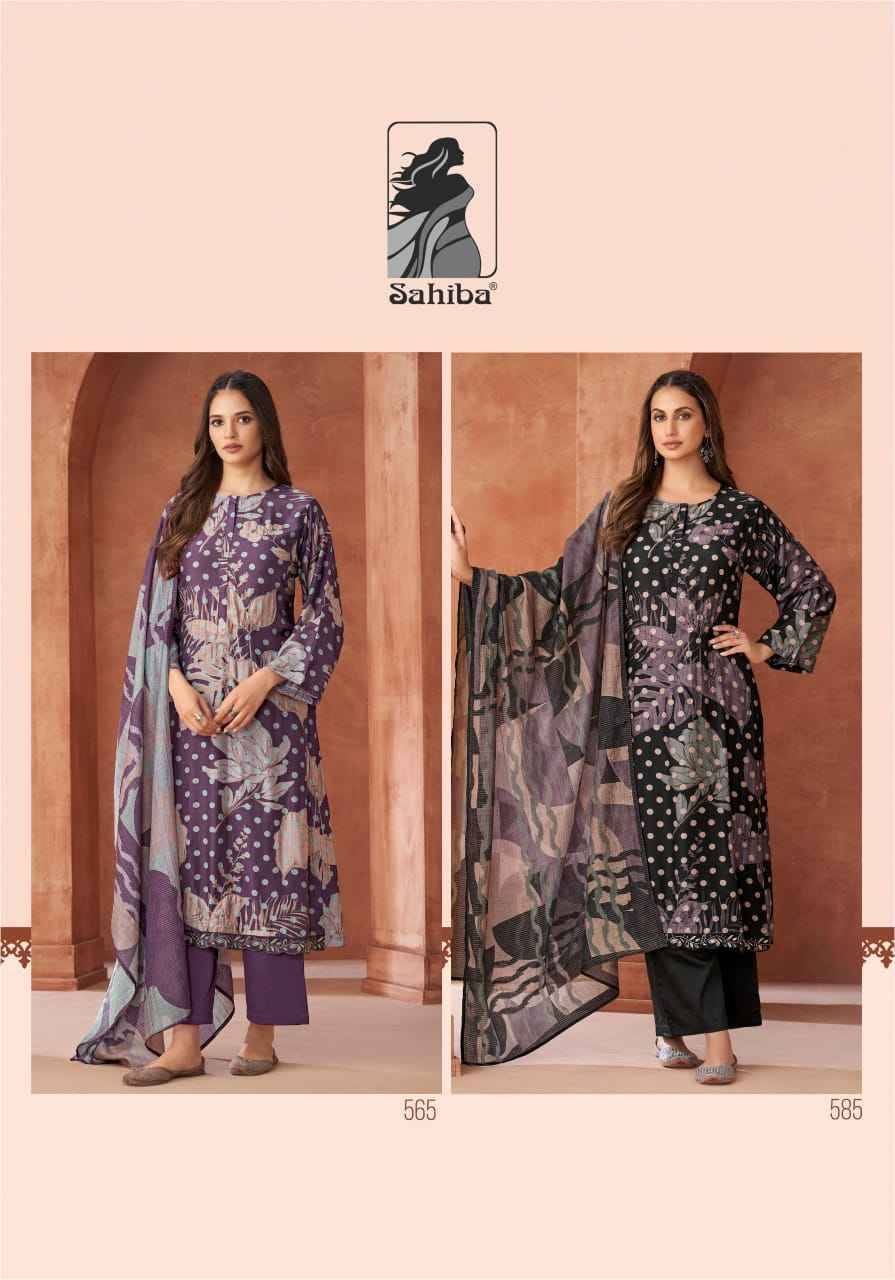 Miraya By Sahiba Fabrics Beautiful Festive Suits Colorful Stylish Fancy Casual Wear & Ethnic Wear Muslin Silk Dresses At Wholesale Price