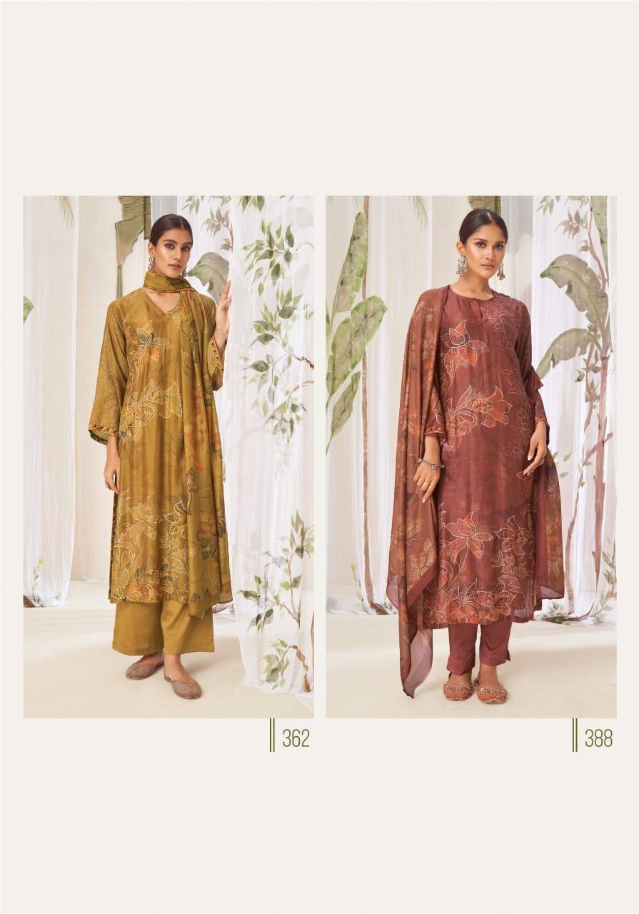 Sukoon By Sahiba Fabrics Beautiful Festive Suits Colorful Stylish Fancy Casual Wear & Ethnic Wear Muslin Silk Dresses At Wholesale Price