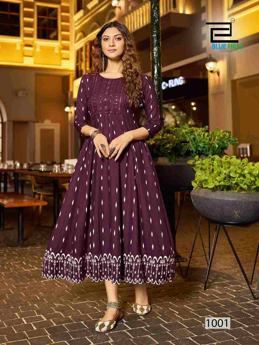 Zudio By Blue Hills 1001 To 1008 Series Designer Stylish Fancy Colorful Beautiful Party Wear & Ethnic Wear Collection Heavy Rayon Kurtis At Wholesale Price