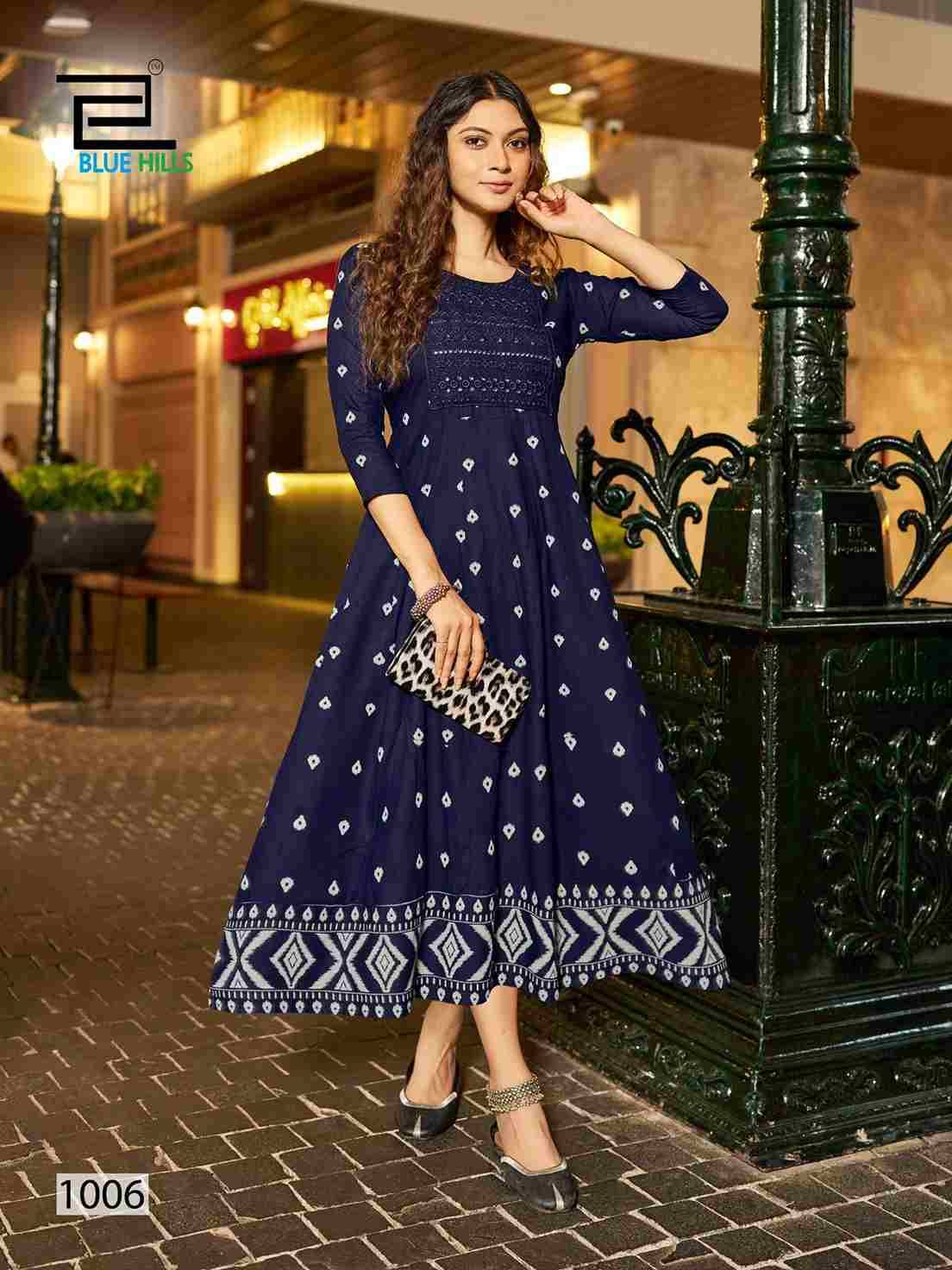 Zudio By Blue Hills 1001 To 1008 Series Designer Stylish Fancy Colorful Beautiful Party Wear & Ethnic Wear Collection Heavy Rayon Kurtis At Wholesale Price