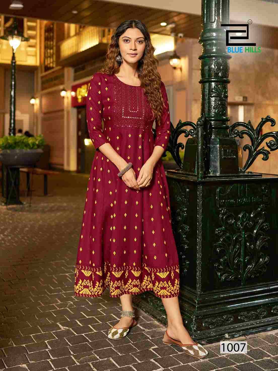 Zudio By Blue Hills 1001 To 1008 Series Designer Stylish Fancy Colorful Beautiful Party Wear & Ethnic Wear Collection Heavy Rayon Kurtis At Wholesale Price