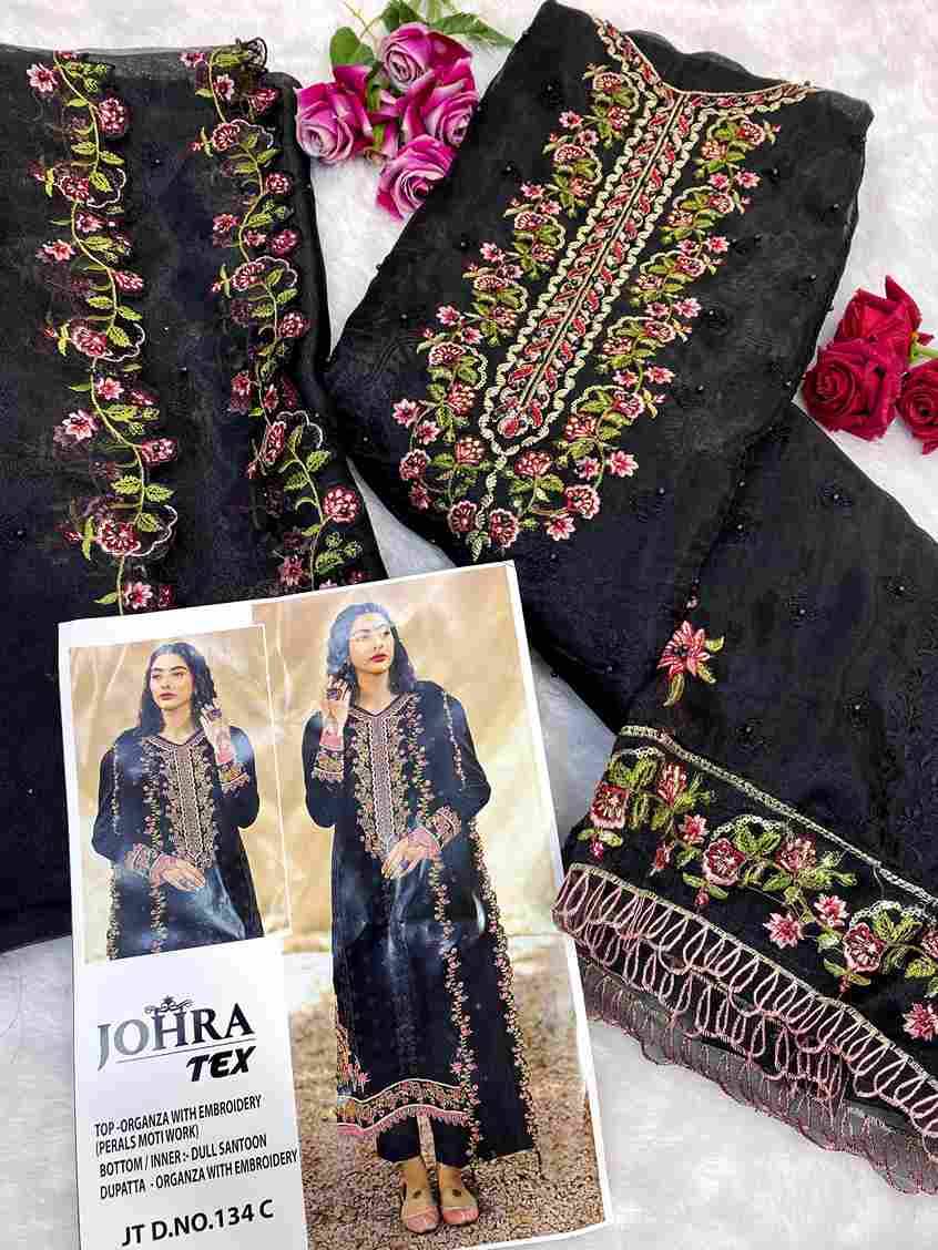 Johra Hit Design 134-C By Johra Tex Pakistani Suits Beautiful Fancy Colorful Stylish Party Wear & Occasional Wear Organza Embroidery Dresses At Wholesale Price