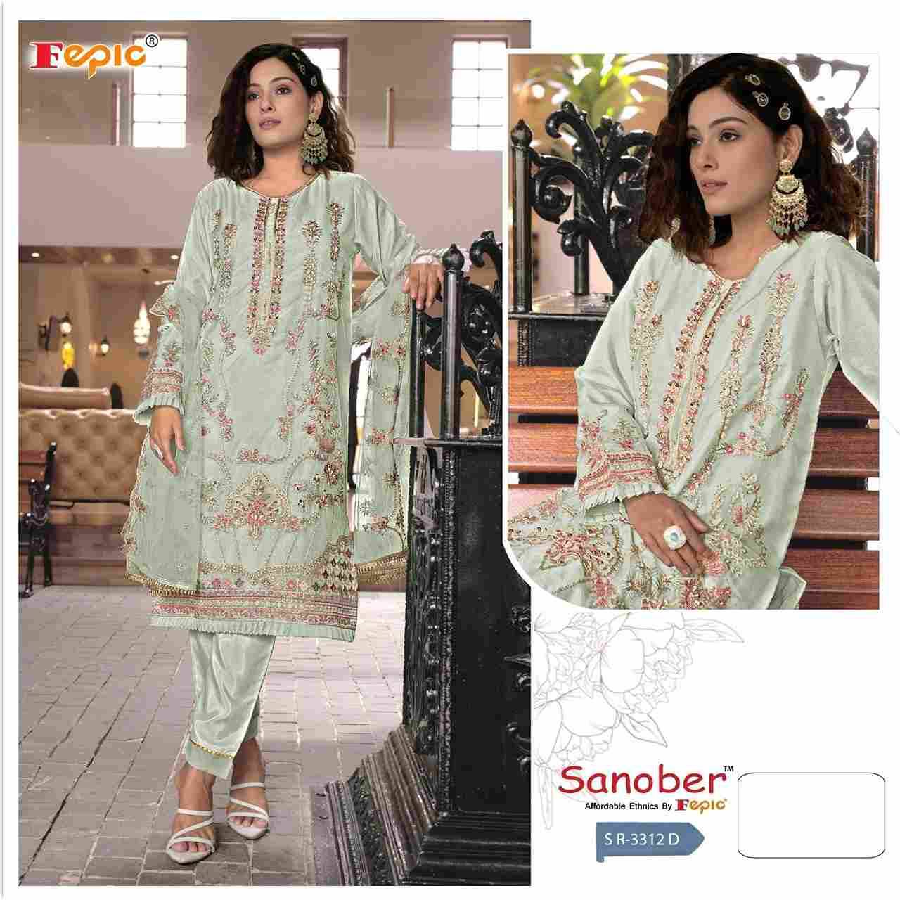 Fepic 3312 Colours By Fepic 3312-A To 3312-D Series Beautiful Pakistani Suits Colorful Stylish Fancy Casual Wear & Ethnic Wear Pure Organza Embroidered Dresses At Wholesale Price