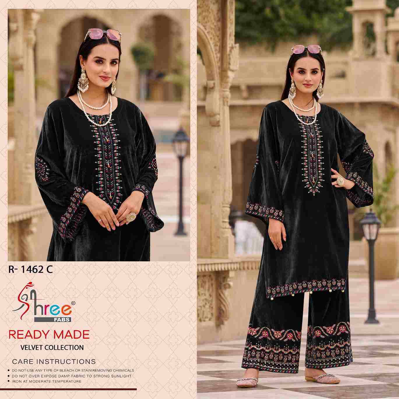 Shree Fabs Hit Design R-1462 Colours By Shree Fabs R-1462-A To R-1462-D Series Wholesale Designer Pakistani Suits Collection Beautiful Stylish Fancy Colorful Party Wear & Occasional Wear Viscose Velvet Kurtis With Bottom At Wholesale Price