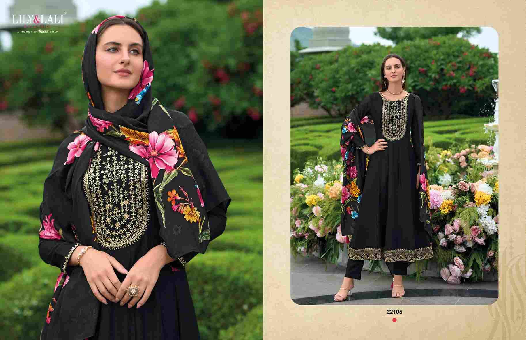 Mallikajaan By Lily And Lali 22101 To 22106 Series Beautiful Festive Suits Colorful Stylish Fancy Casual Wear & Ethnic Wear Viscose Silk Embroidered Dresses At Wholesale Price