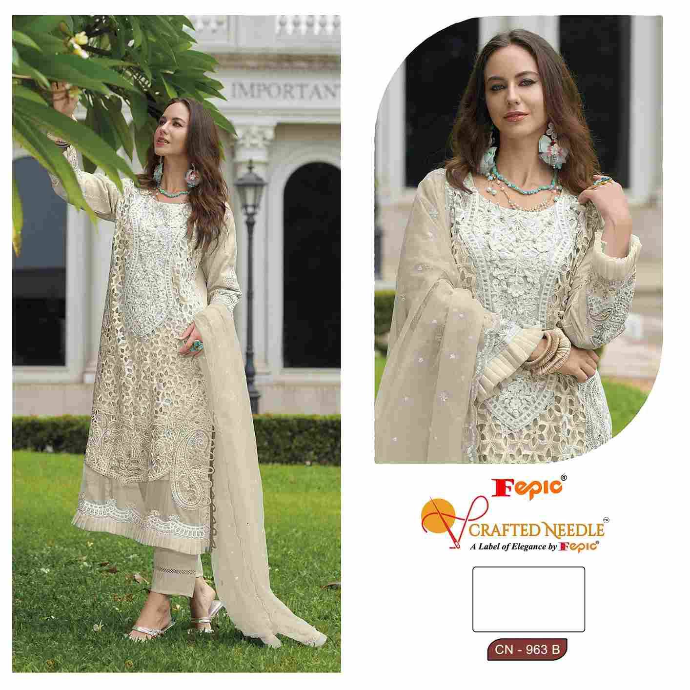 Fepic 963 Colours By Fepic 963-A To 963-C Series Beautiful Pakistani Suits Colorful Stylish Fancy Casual Wear & Ethnic Wear Pure Organza Embroidered Dresses At Wholesale Price