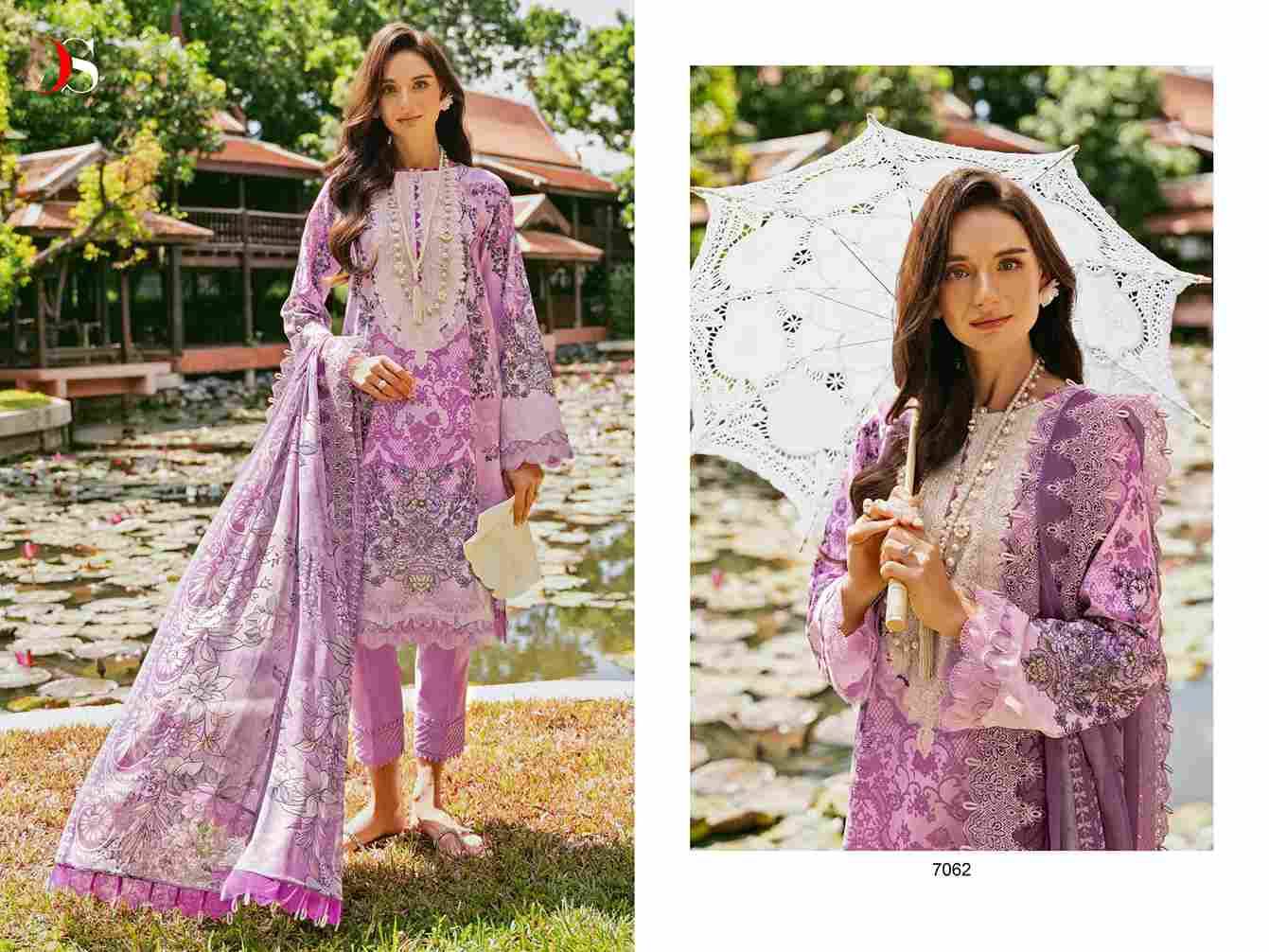 Jade Needle Wonder-24 Vol-3 By Deepsy Suits 7061 To 7066 Series Pakistani Stylish Beautiful Colourful Printed & Embroidered Party Wear & Occasional Wear Pure Cotton Dresses At Wholesale Price