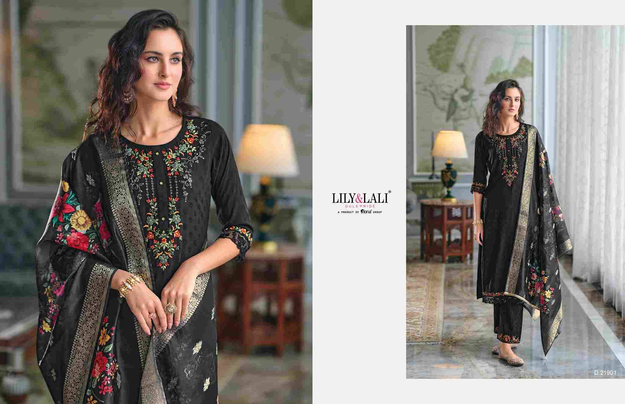 Rubab By Lily And Lali 21901 To 22906 Series Beautiful Festive Suits Colorful Stylish Fancy Casual Wear & Ethnic Wear Jacquard Viscose Silk Embroidered Dresses At Wholesale Price