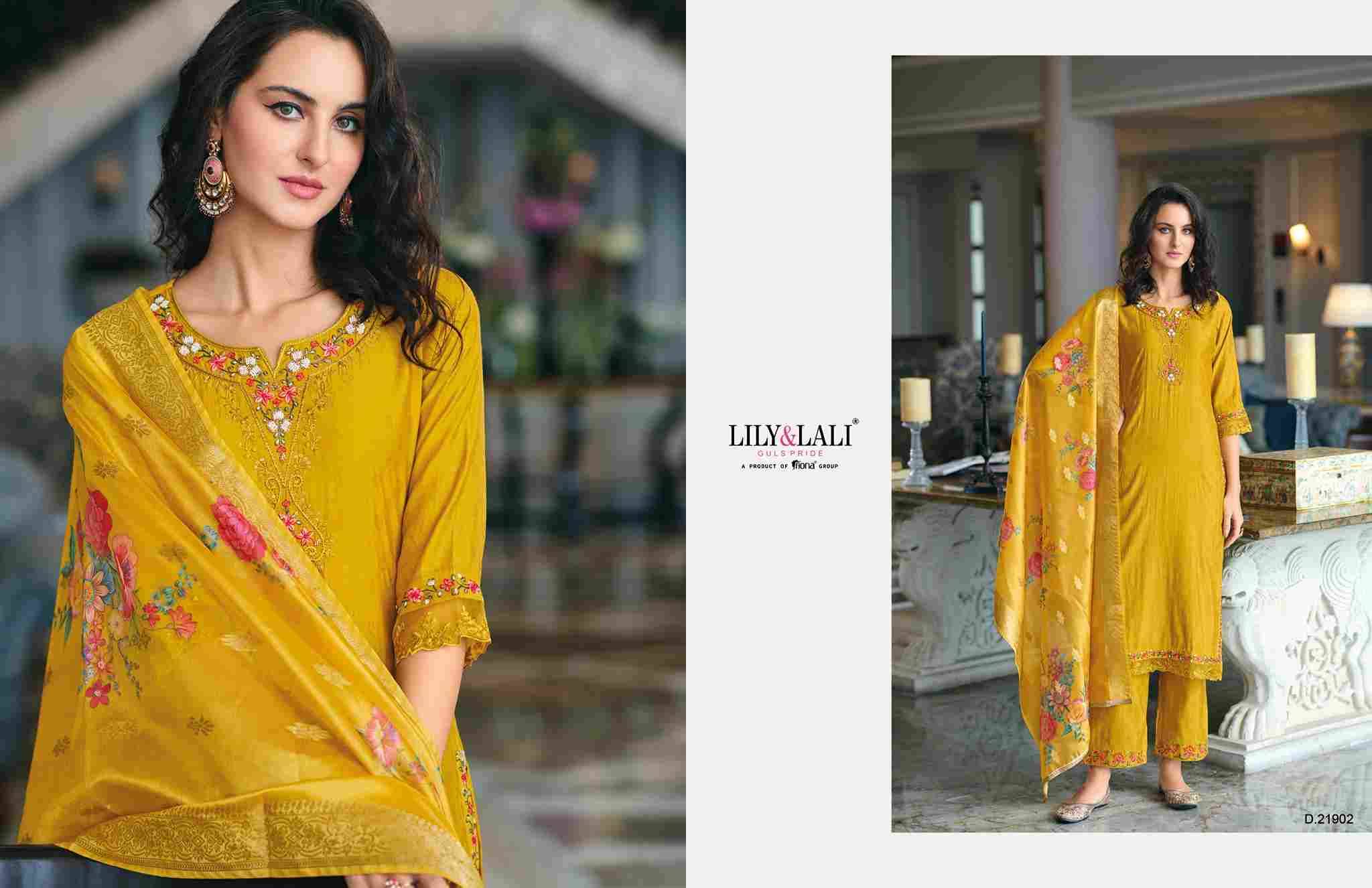 Rubab By Lily And Lali 21901 To 22906 Series Beautiful Festive Suits Colorful Stylish Fancy Casual Wear & Ethnic Wear Jacquard Viscose Silk Embroidered Dresses At Wholesale Price