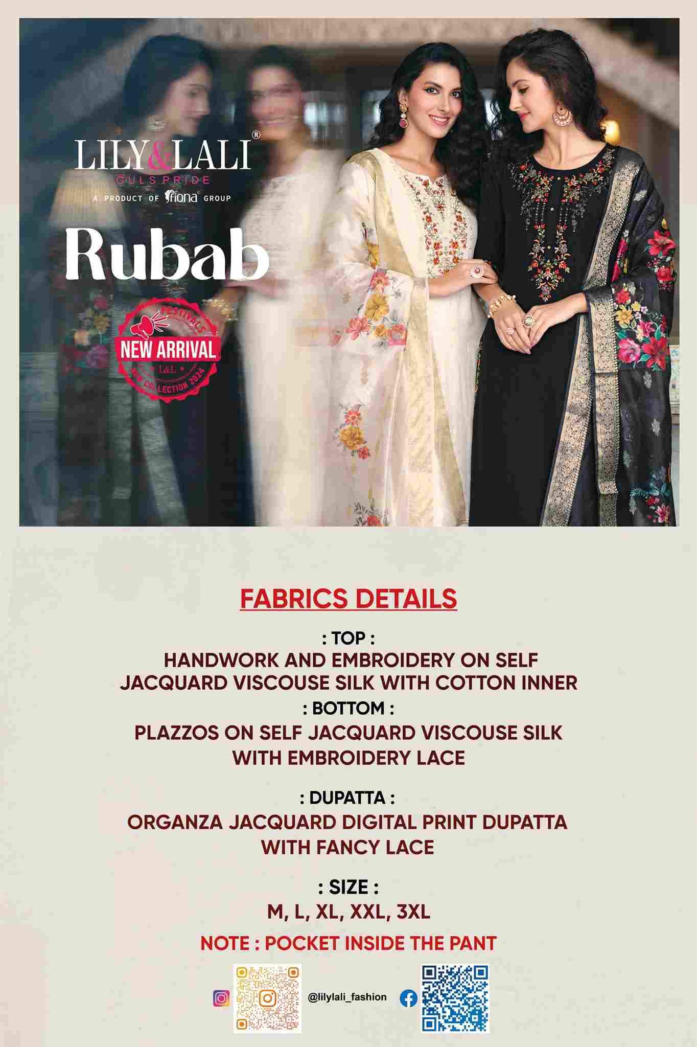 Rubab By Lily And Lali 21901 To 22906 Series Beautiful Festive Suits Colorful Stylish Fancy Casual Wear & Ethnic Wear Jacquard Viscose Silk Embroidered Dresses At Wholesale Price