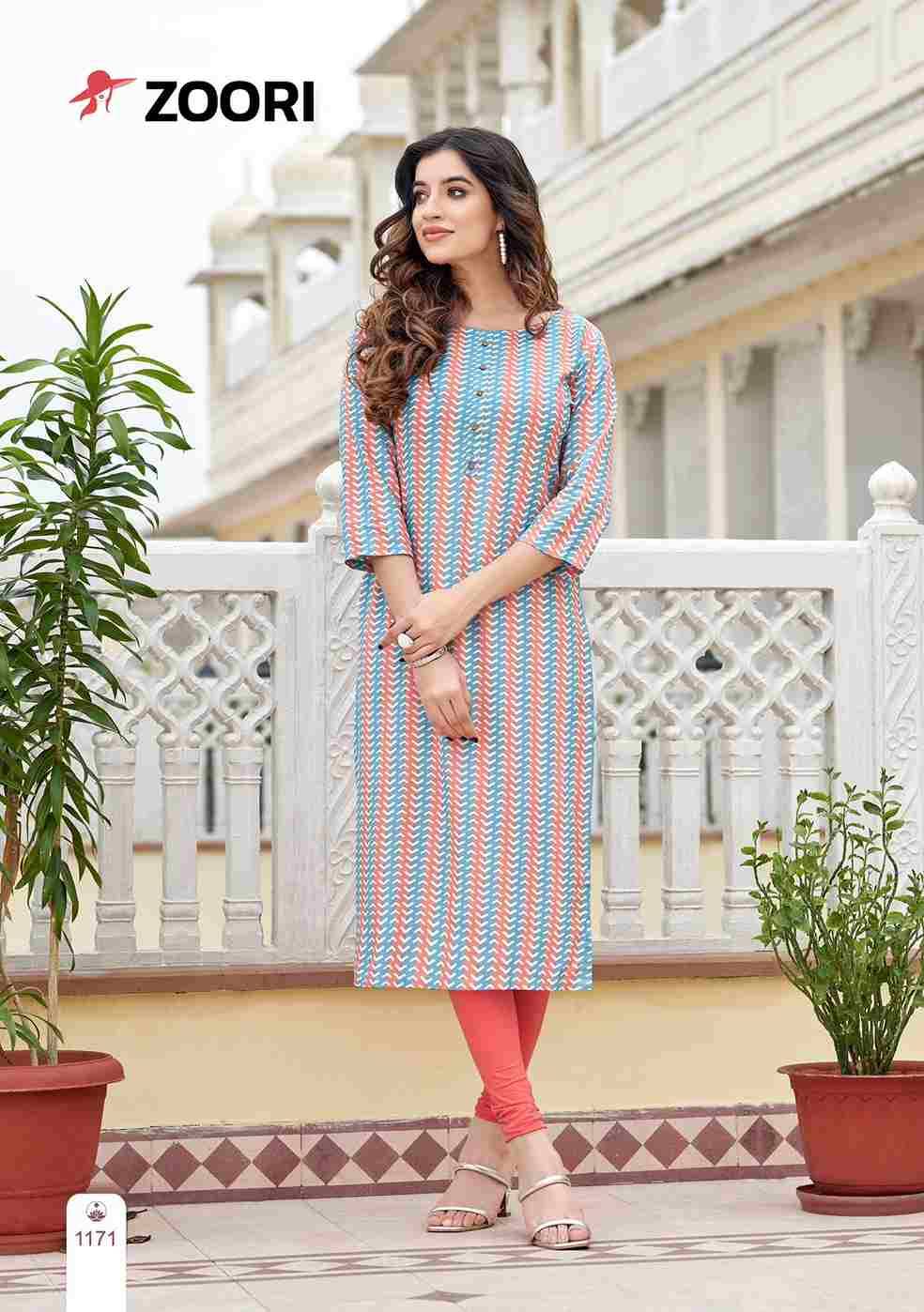 Akshara Vol-29 By Zoori 1170 To 1175 Series Designer Stylish Fancy Colorful Beautiful Party Wear & Ethnic Wear Collection Rayon Print Kurtis At Wholesale Price