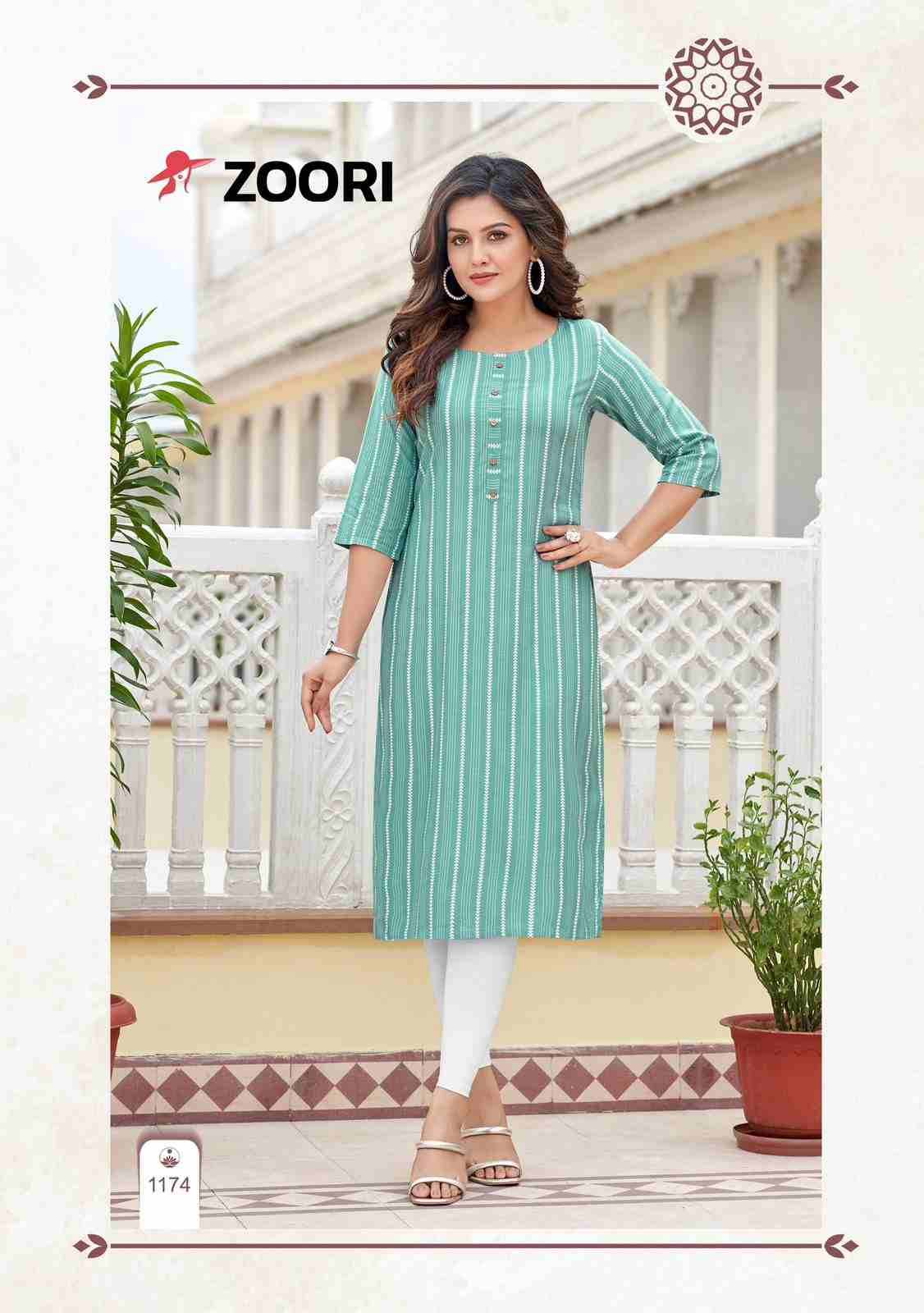 Akshara Vol-29 By Zoori 1170 To 1175 Series Designer Stylish Fancy Colorful Beautiful Party Wear & Ethnic Wear Collection Rayon Print Kurtis At Wholesale Price