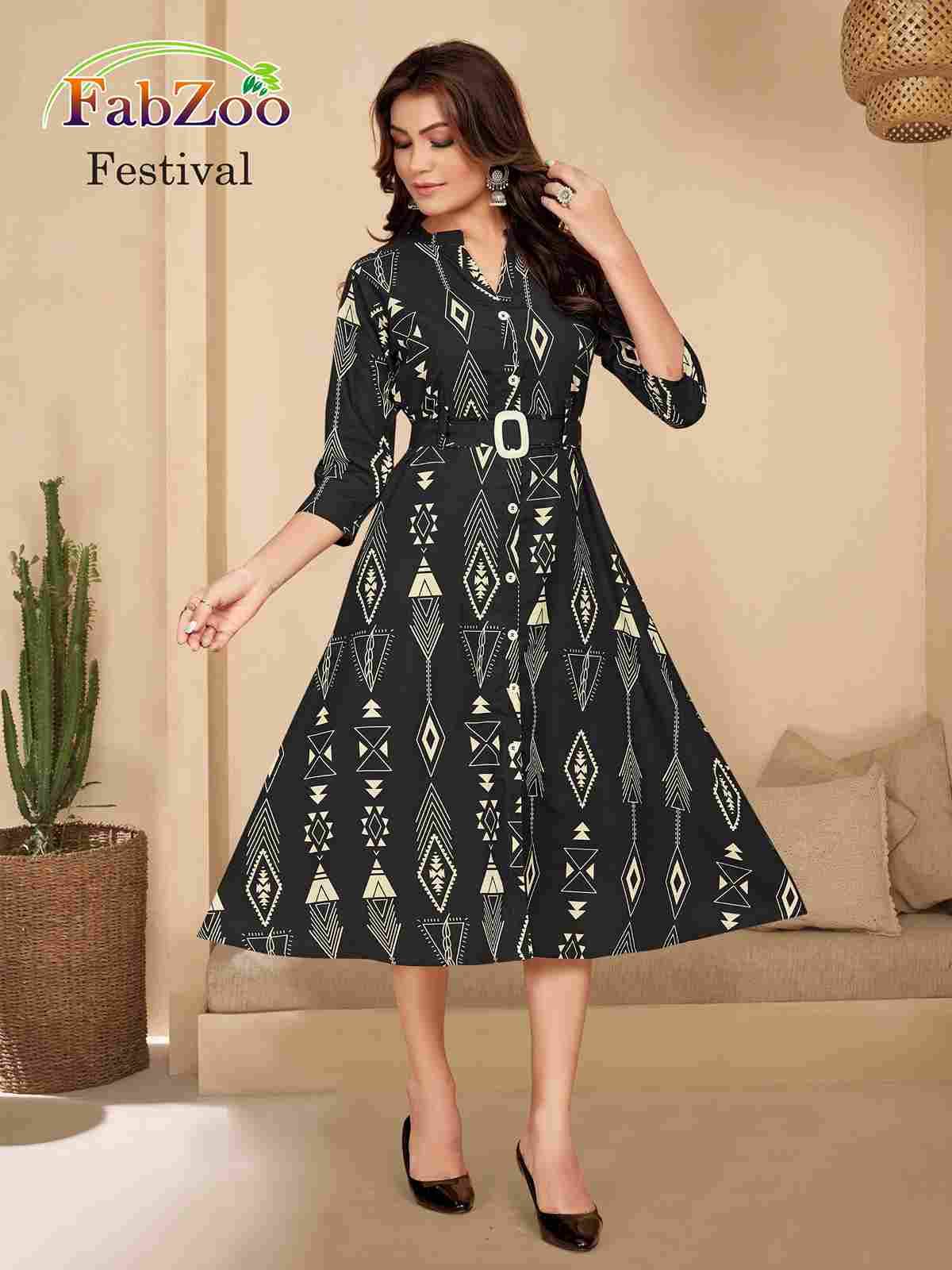 Festival By Fab Zoo 01 To 08 Series Designer Stylish Fancy Colorful Beautiful Party Wear & Ethnic Wear Collection Rayon Print Kurtis At Wholesale Price