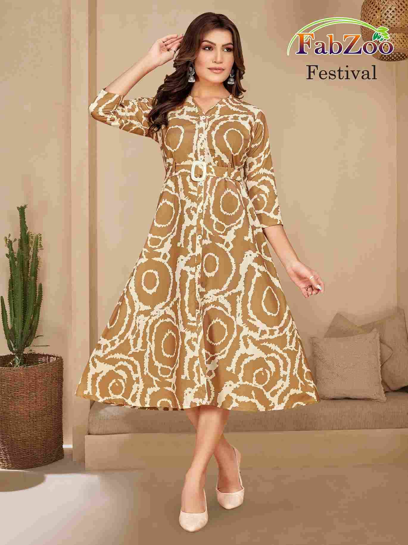 Festival By Fab Zoo 01 To 08 Series Designer Stylish Fancy Colorful Beautiful Party Wear & Ethnic Wear Collection Rayon Print Kurtis At Wholesale Price