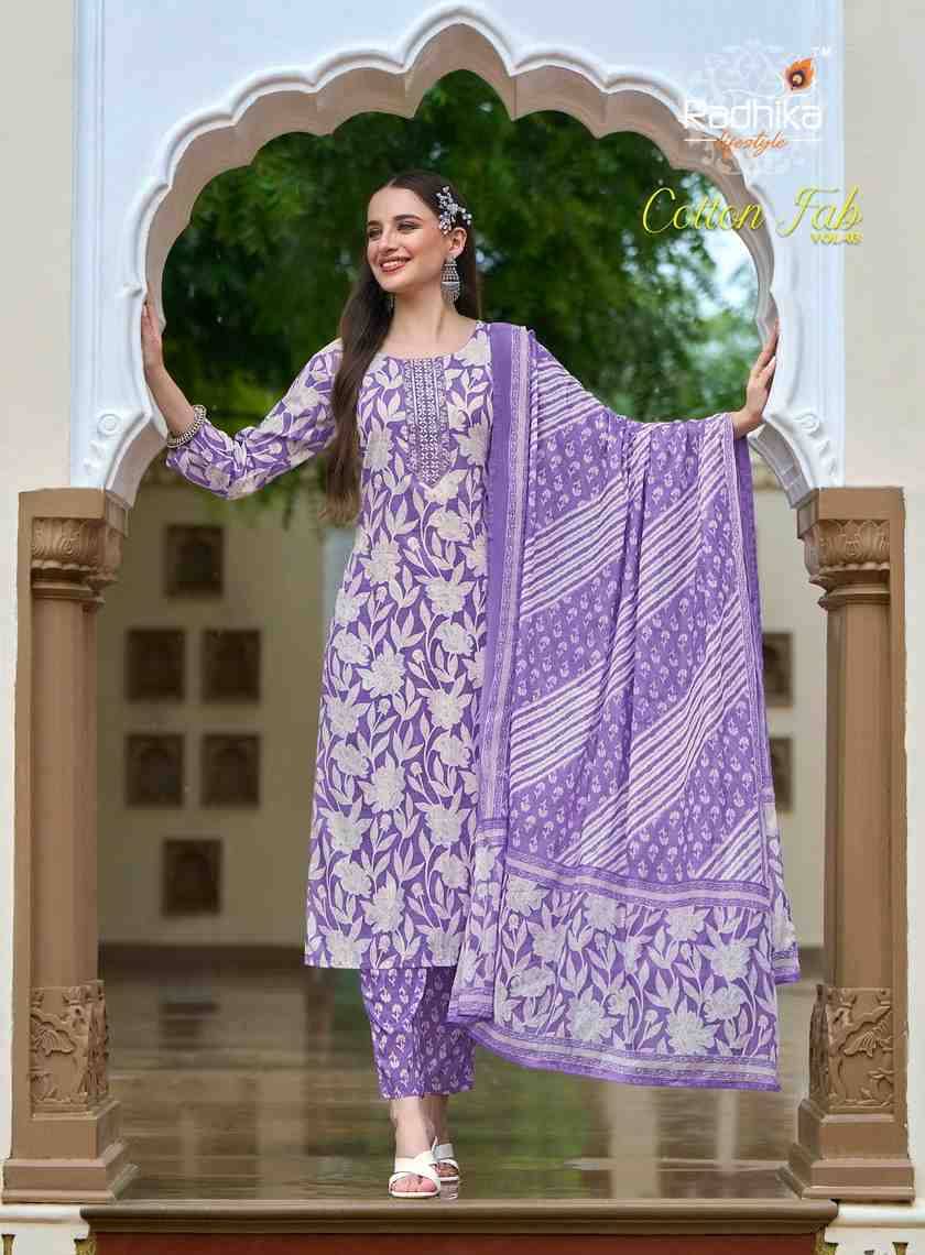 Cotton Fab Vol-3 By Radhika Lifestyle 3001 To 3007 Series Beautiful Stylish Fancy Colorful Casual Wear & Ethnic Wear Collection Pure Cotton Dresses At Wholesale Price